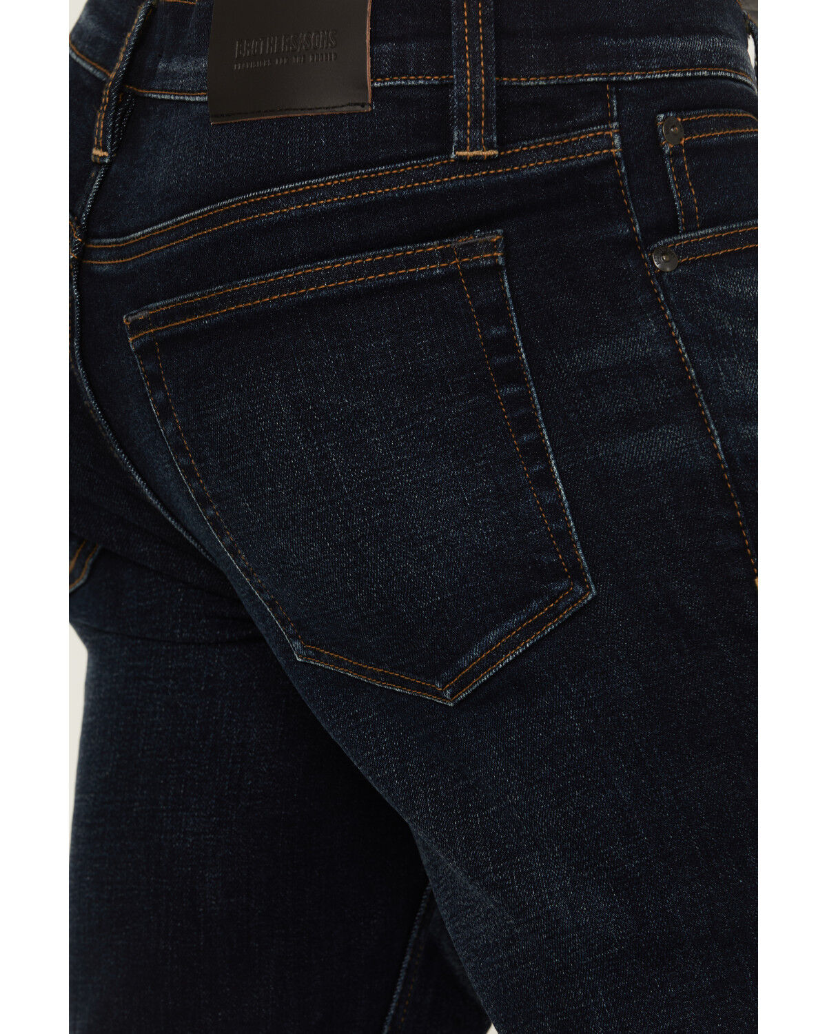 Brothers and Sons Men's Cochise Dark Wash Slim Straight Stretch Denim Jeans