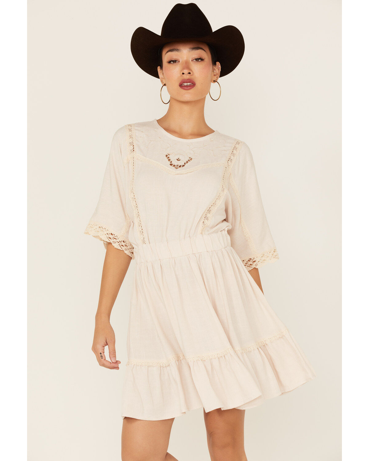 Maggie Sweet Women's Carmen Lace Mini Dress