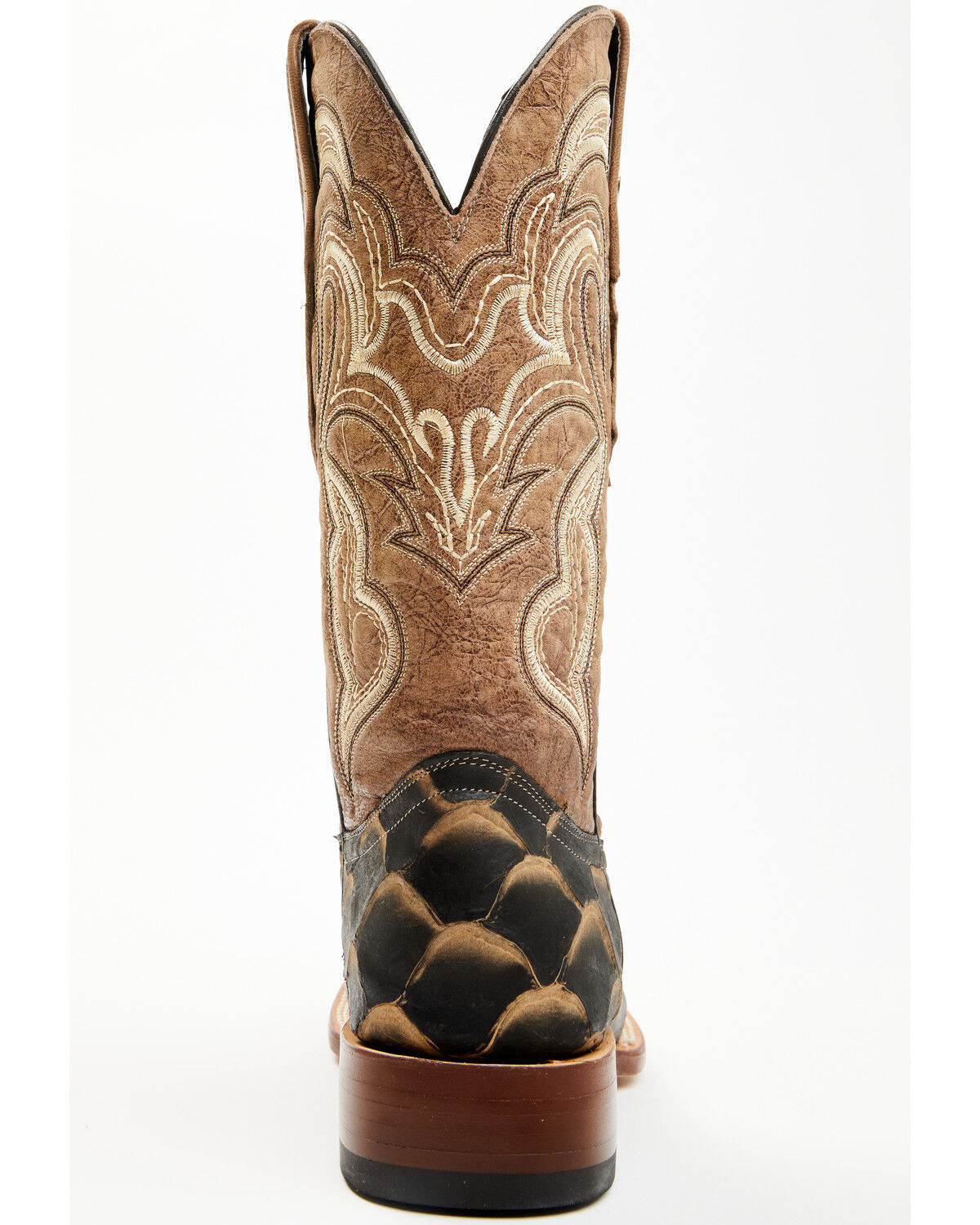 Tanner Mark Men's Monster Fish Print Western Boots - Broad Square Toe