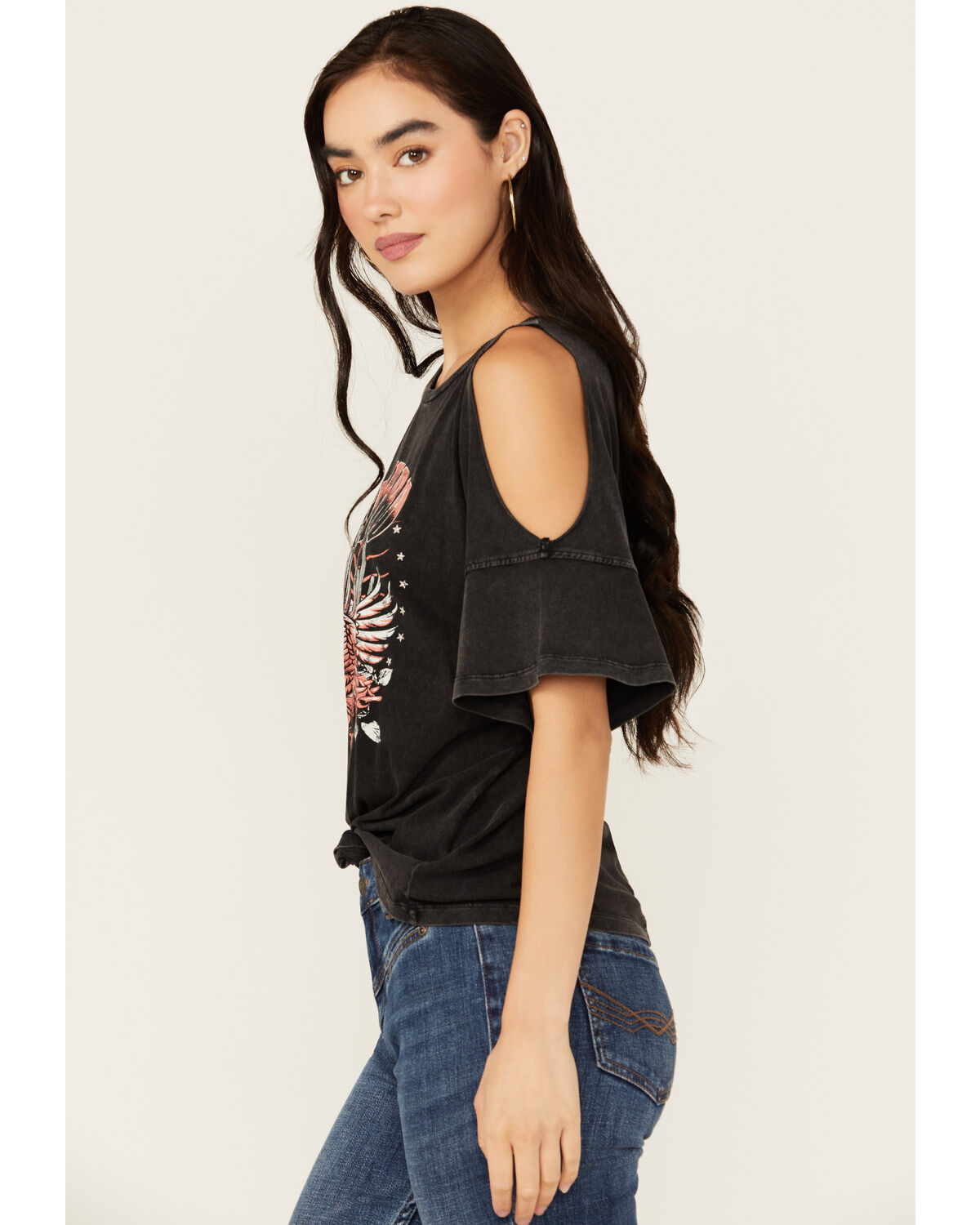 White Crow Women's Freebird Cold Shoulder Graphic Tee