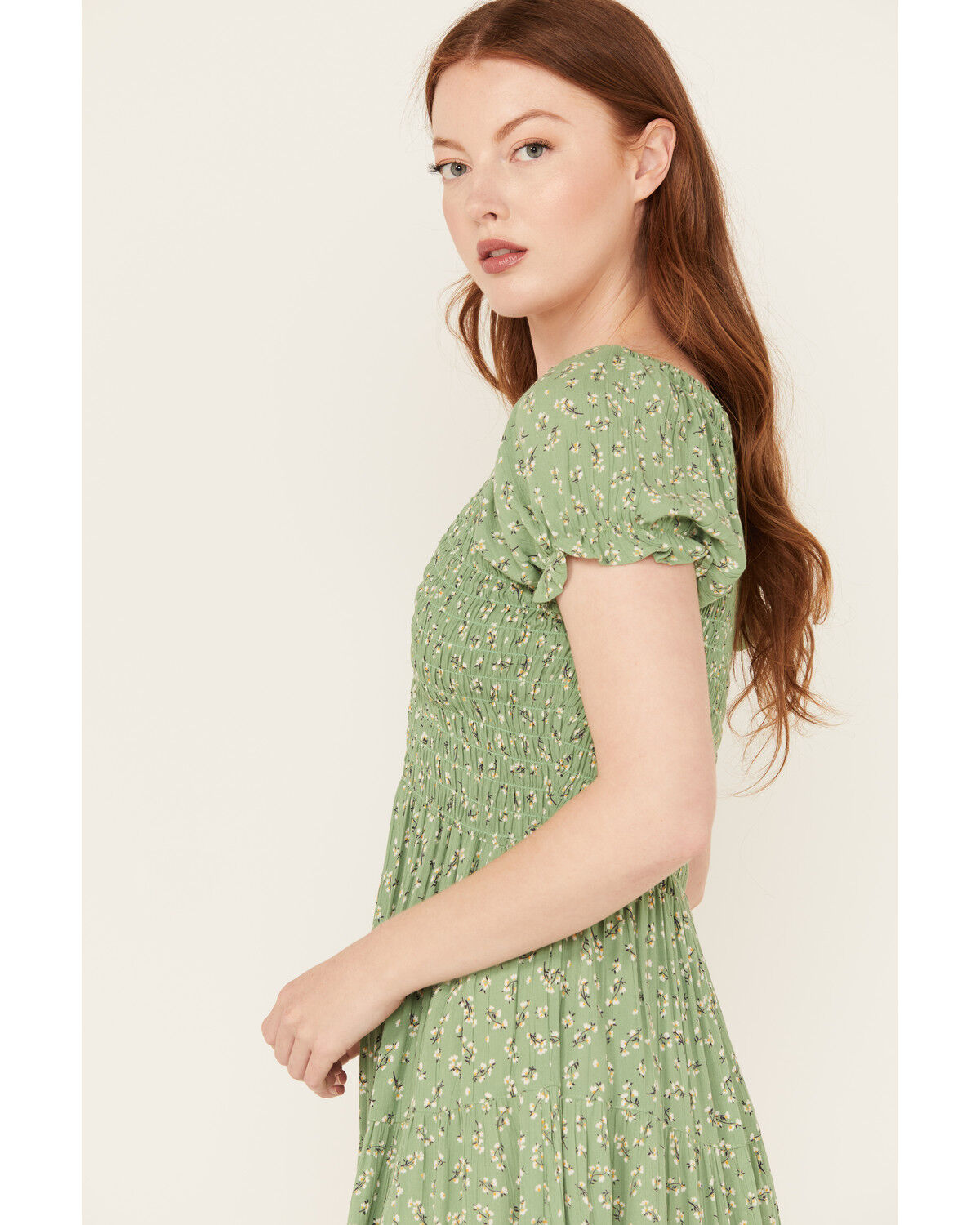 Angie Women's Floral Print Short Sleeve Mini Dress