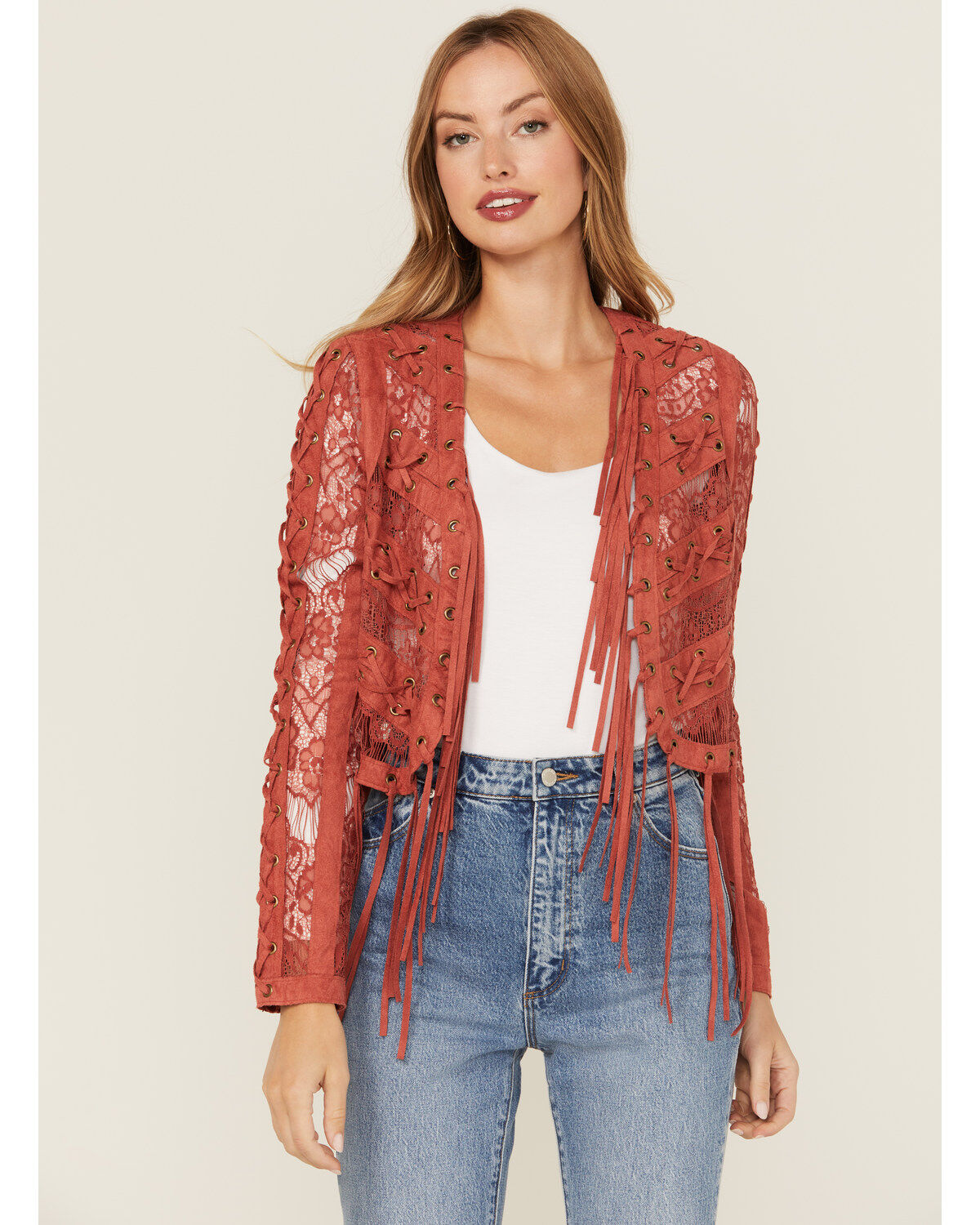 Vocal Women's Suede Tassel Jacket