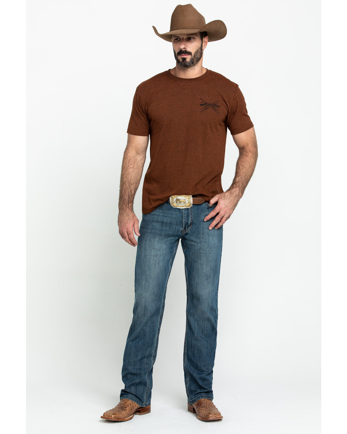 Cody James Men's Bozeman Medium Wash Slim Bootcut Stretch Denim Jeans