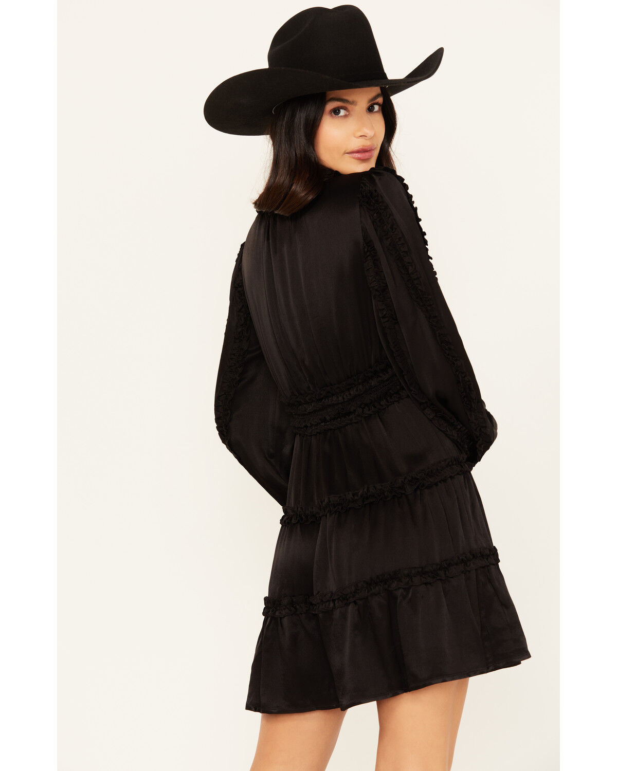 Shyanne Women's Long Sleeve Ruffle Mini Dress