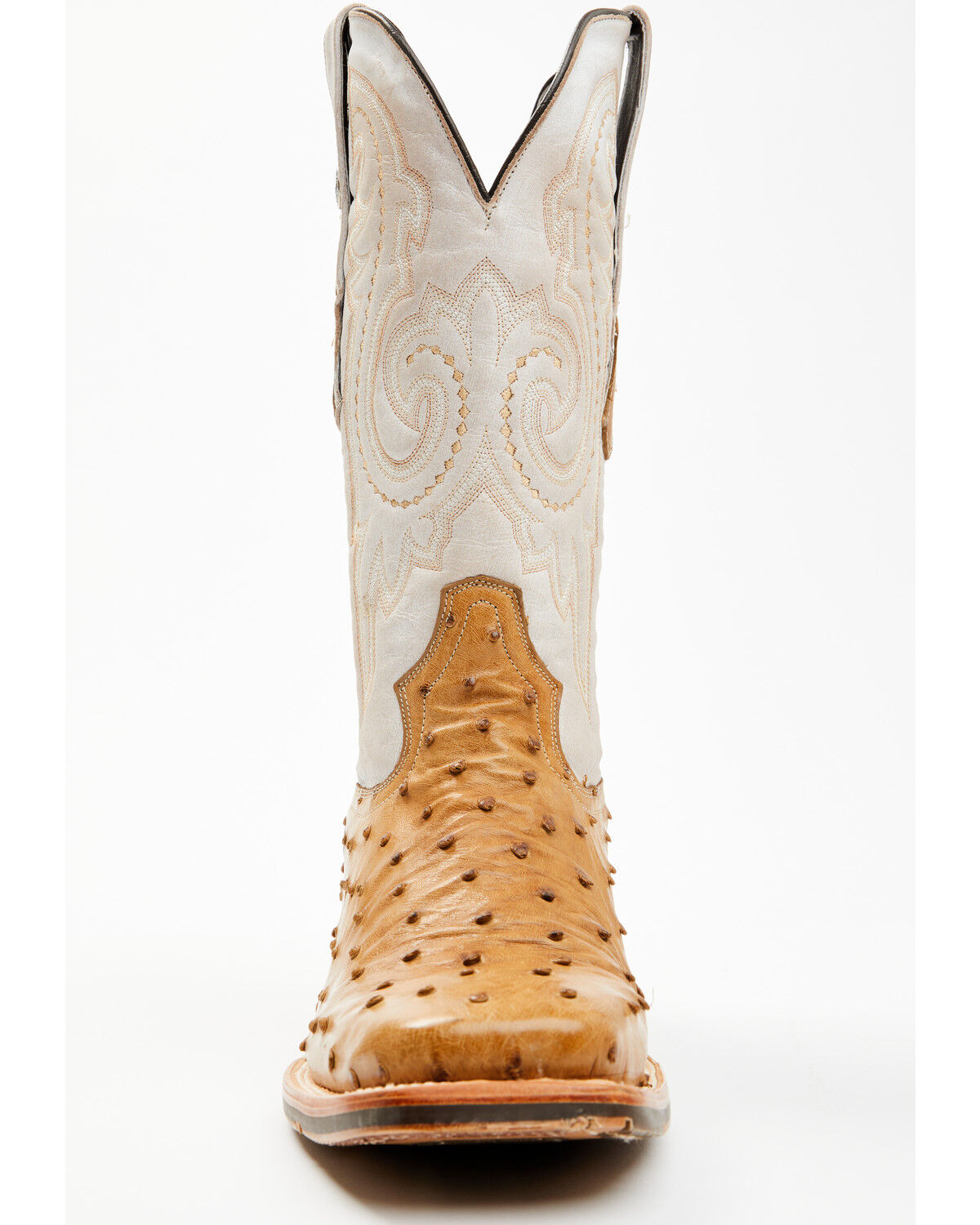 Tanner Mark Men's Exotic Ostrich Western Boots - Broad Square Toe