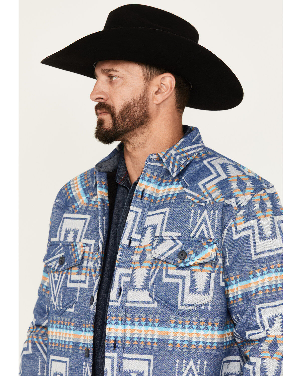 Cody James Men's Southwestern Print Rider Shirt Jacket