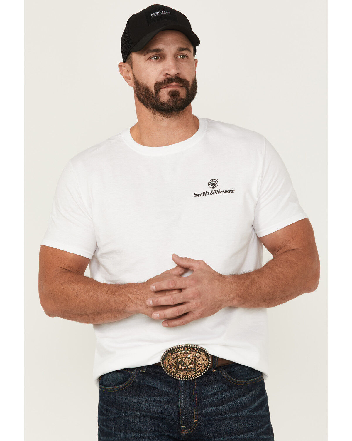 Smith & Wesson Men's Freedom Bull Skull Short Sleeve Graphic T-Shirt