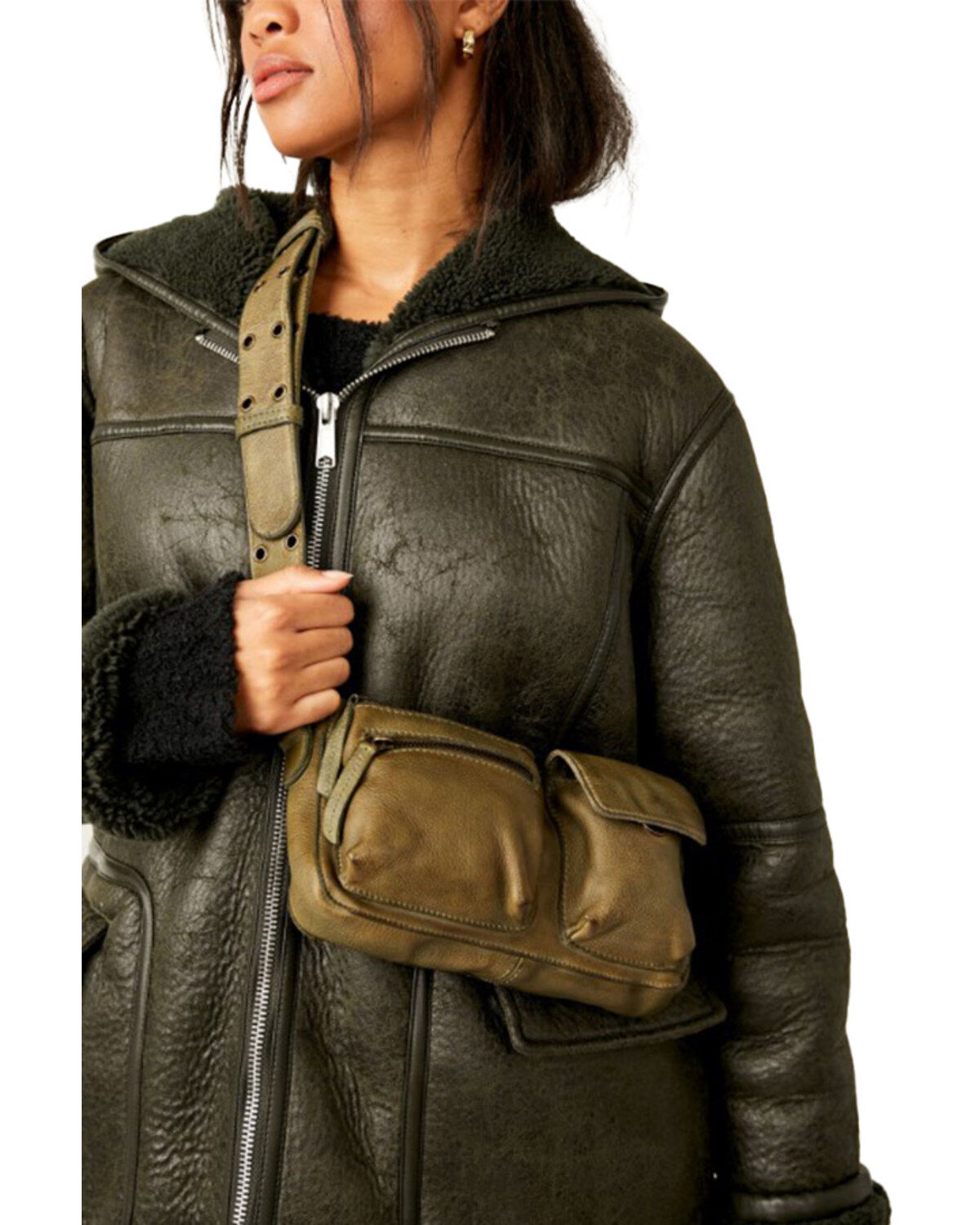 Free People Women's Wade Leather Crossbody Bag