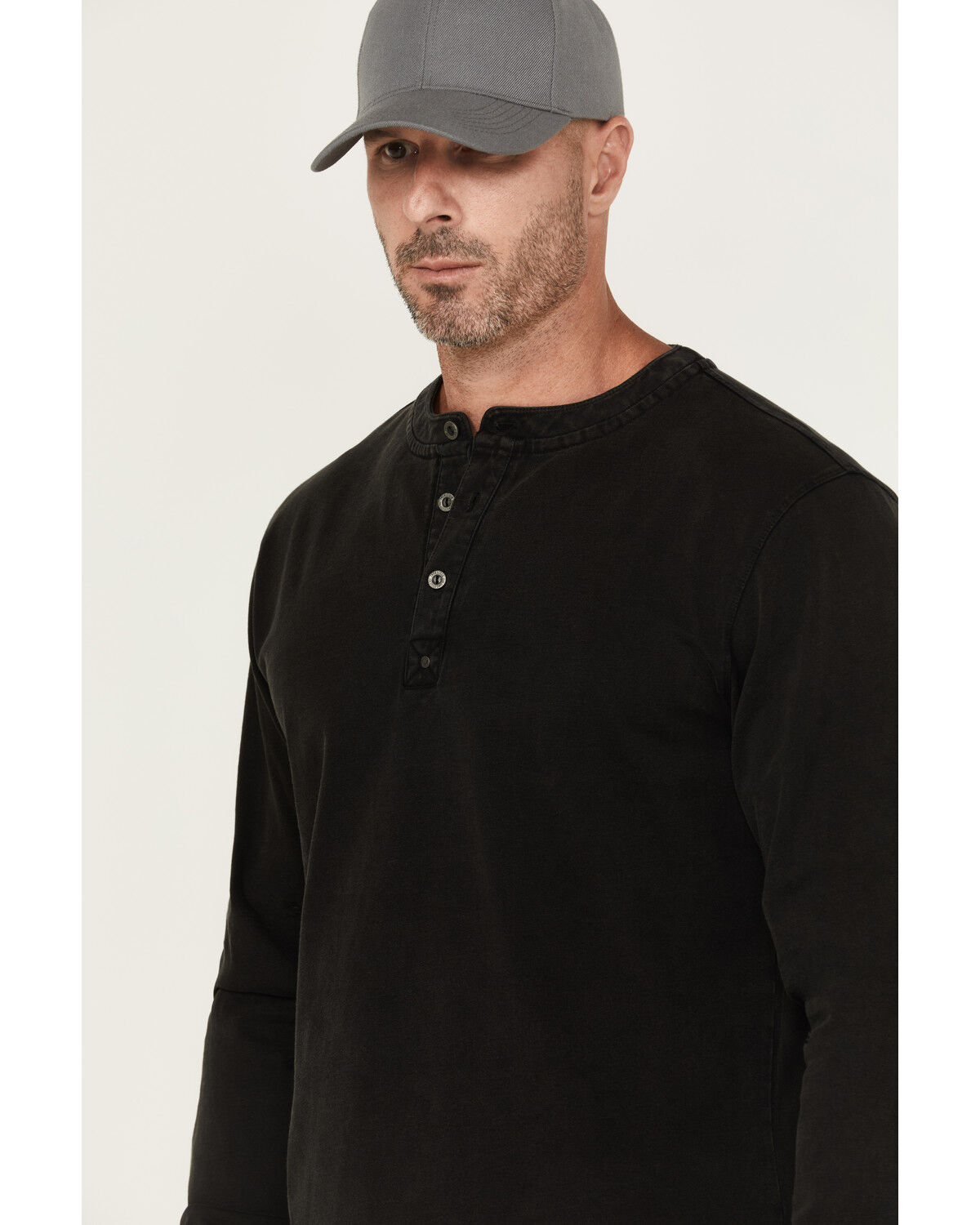 Thorogood Men's Heavyweight Vintage-Wash Long Sleeve Henley Shirt