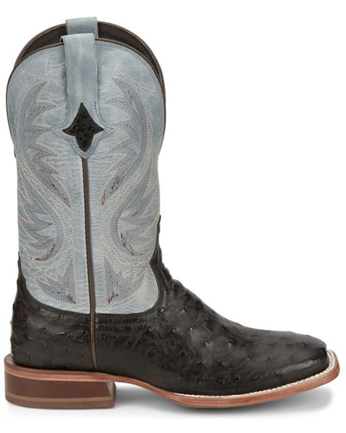 Tony Lama Men's Searcy Exotic Full Quill Ostrich Western Boots - Broad Square Toe