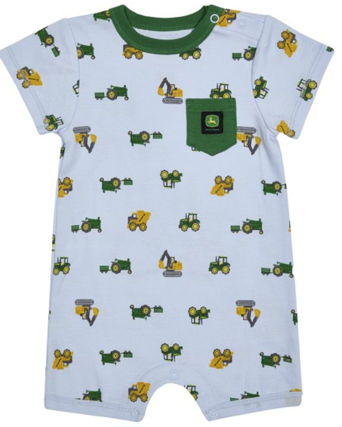 John Deere Infant Boys' Farm Equipment Short Sleeve Onesie