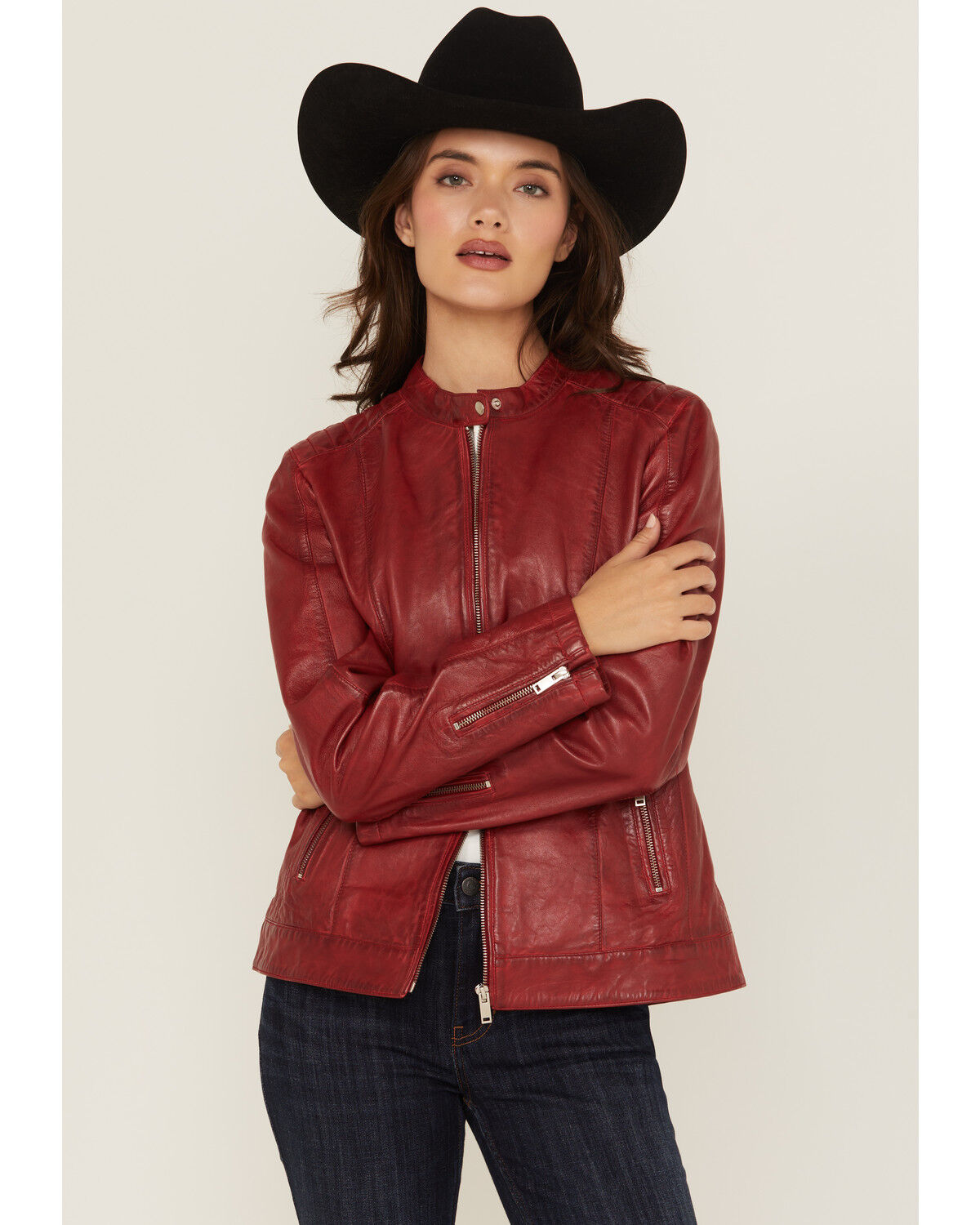 Scully Women's Leather Racing Jacket