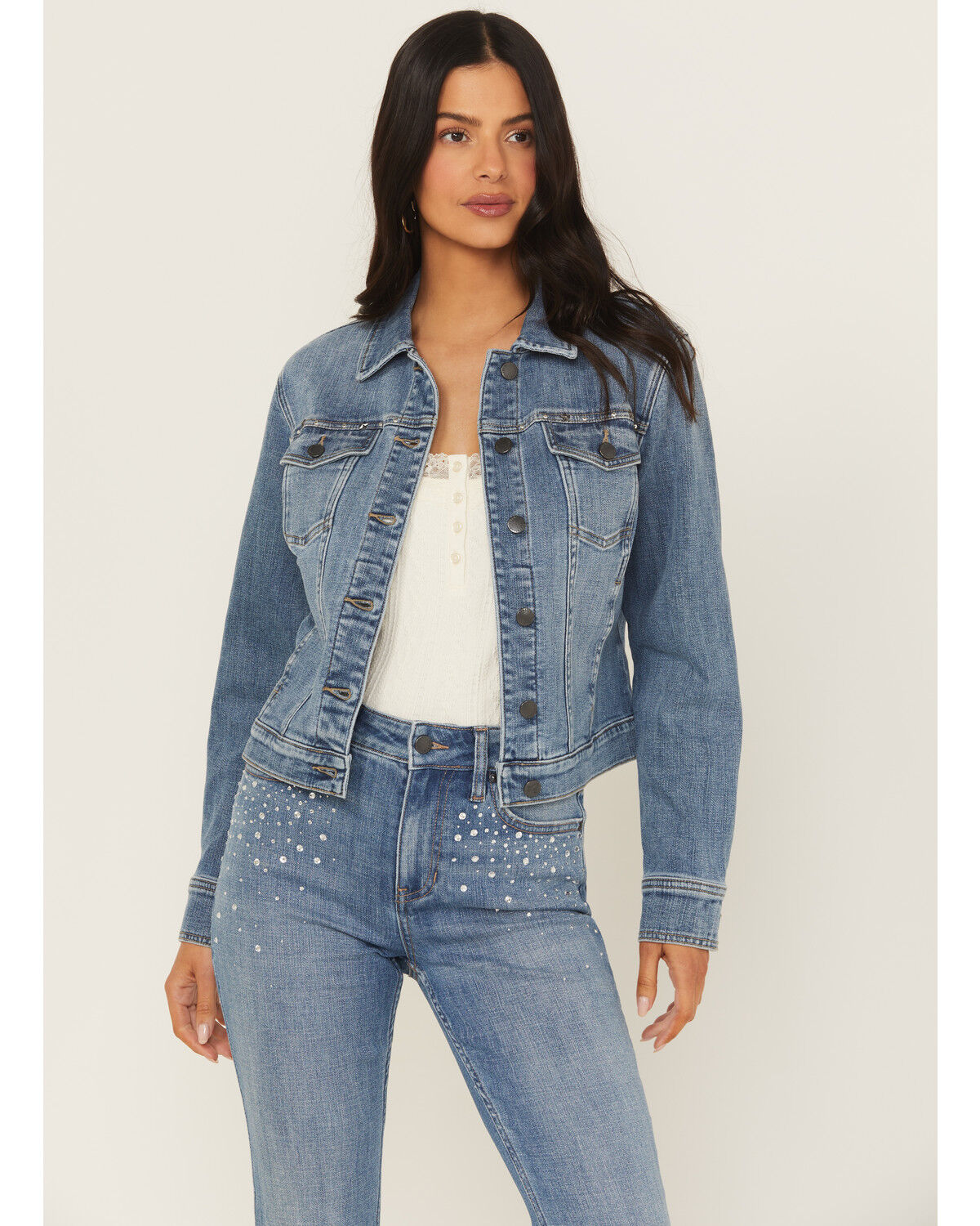 Idyllwind Women's Idlewild Novelty Denim Trucker Jacket