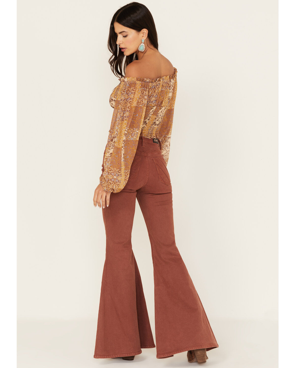 Shyanne Women's High Rise Tulip Hem Super Flare Jeans