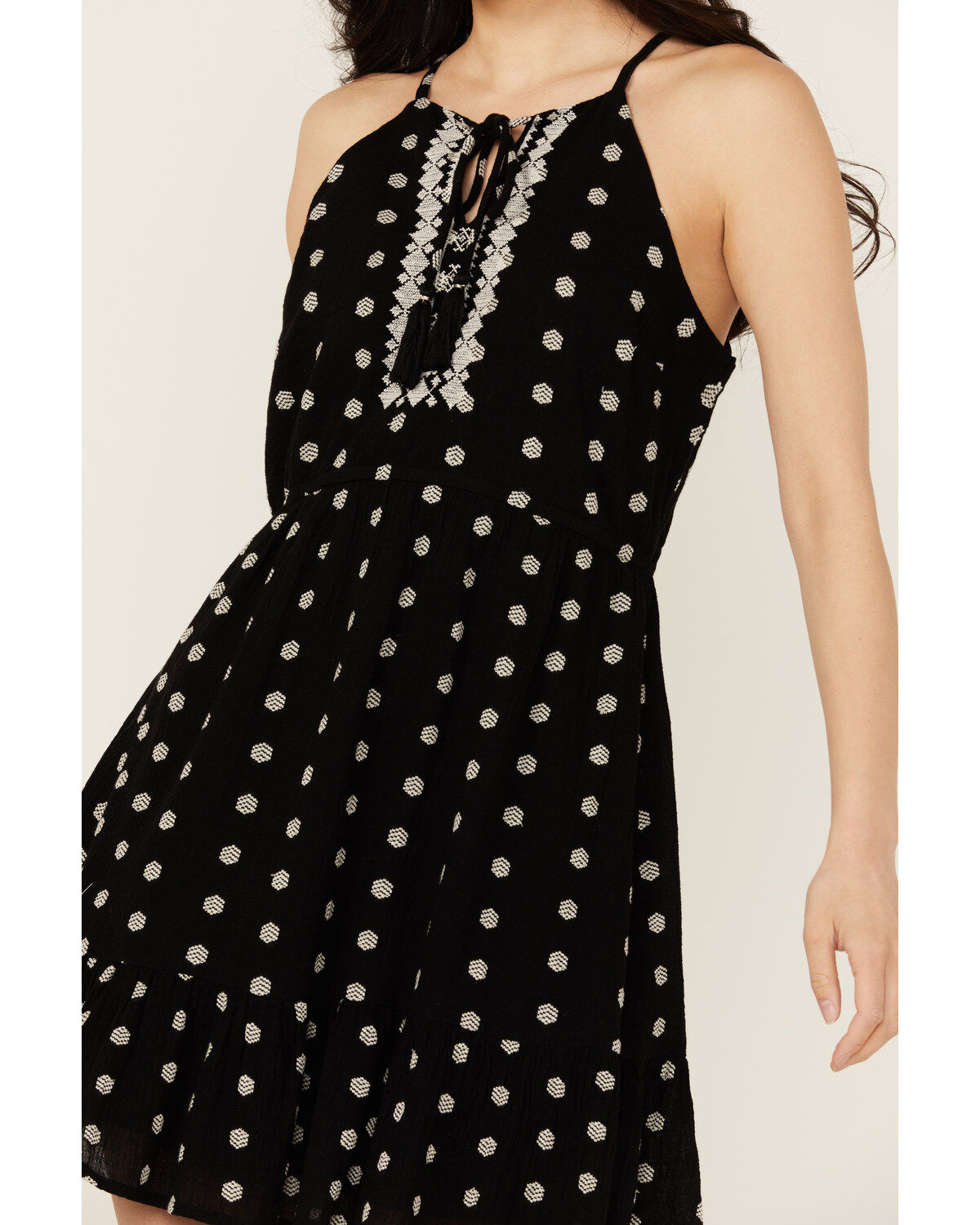 Idyllwind Women's Zelida Embroidered Halter Neck Mini Dress