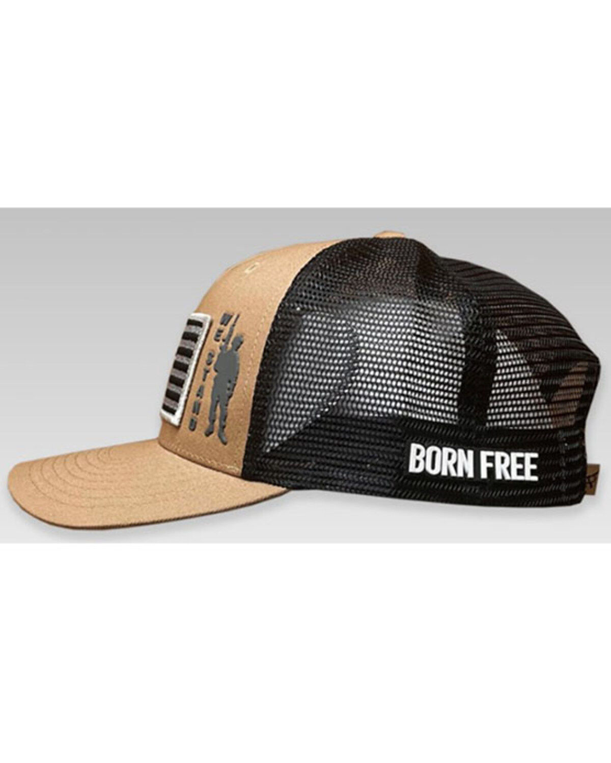 RopeSmart Men's Gray & Tan We Stand Embroidered Monochrome Mesh-Back Ball Cap