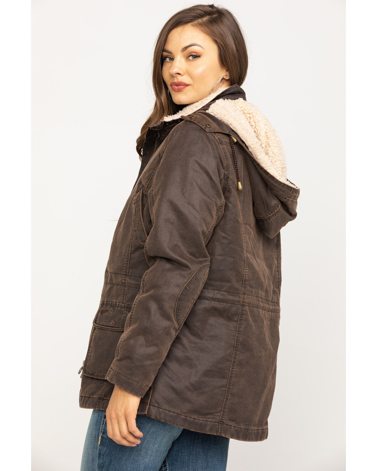 Outback Trading Co. Women's Woodbury Canyonland Jacket with Sherpa Hood