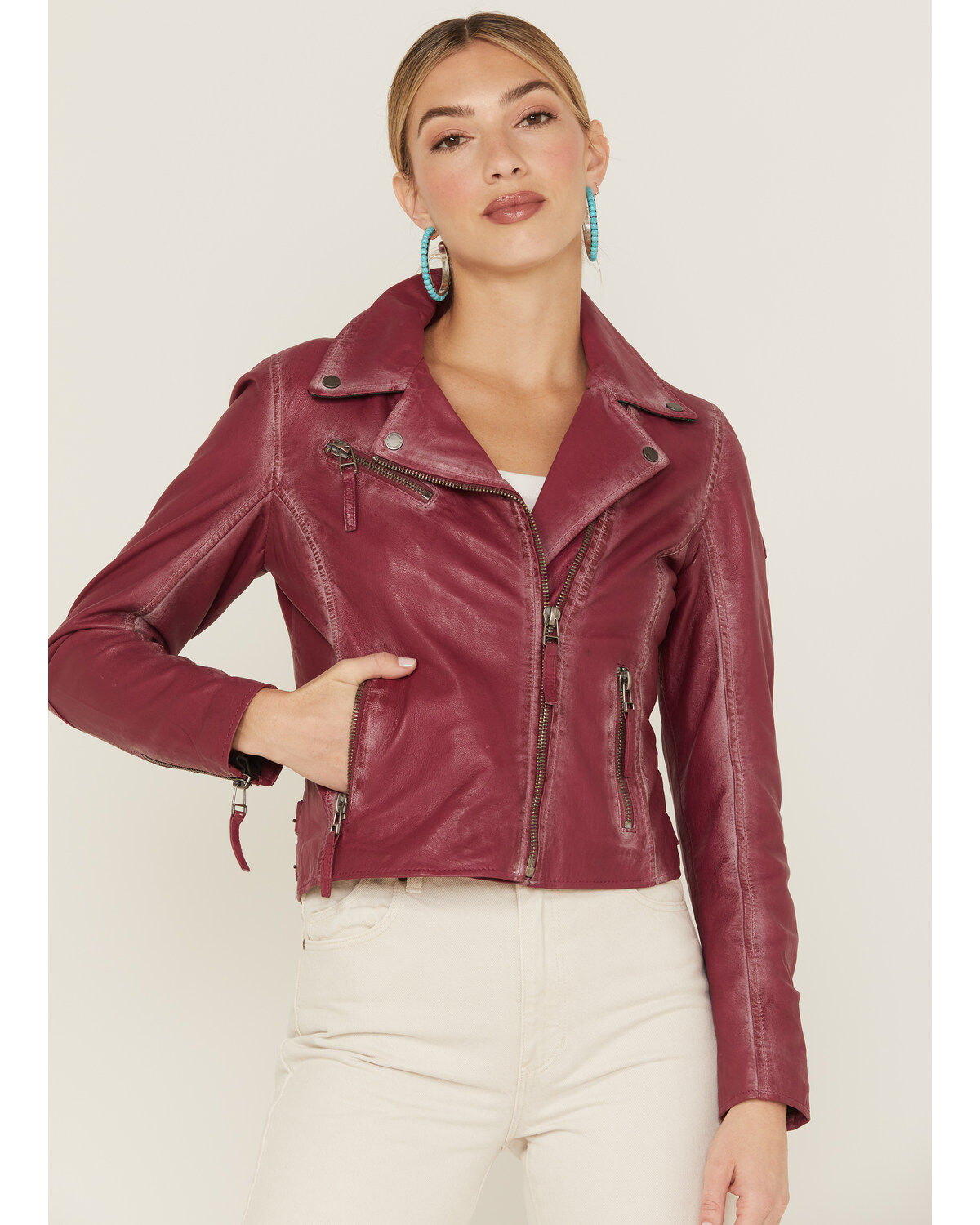 Mauritius Women's Christy Scatter Star Leather Jacket