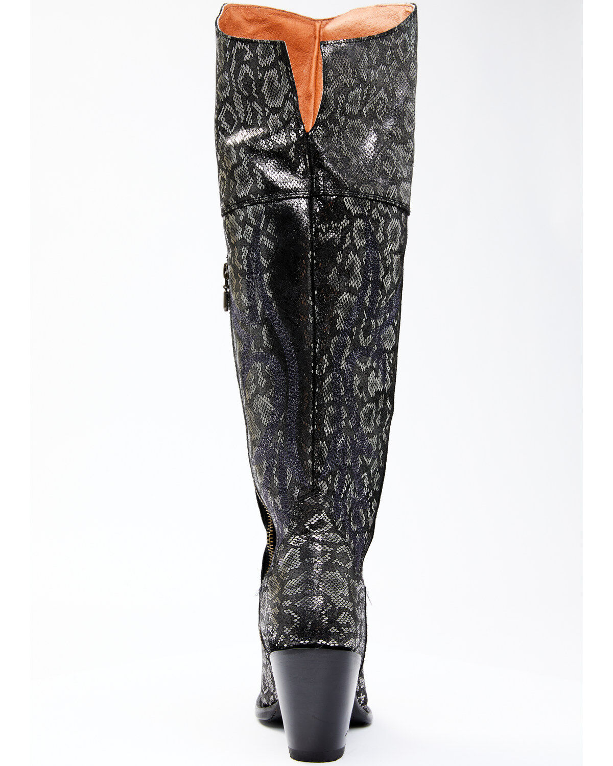 Dan Post Women's Black Snake Print Western Boots - Snip Toe