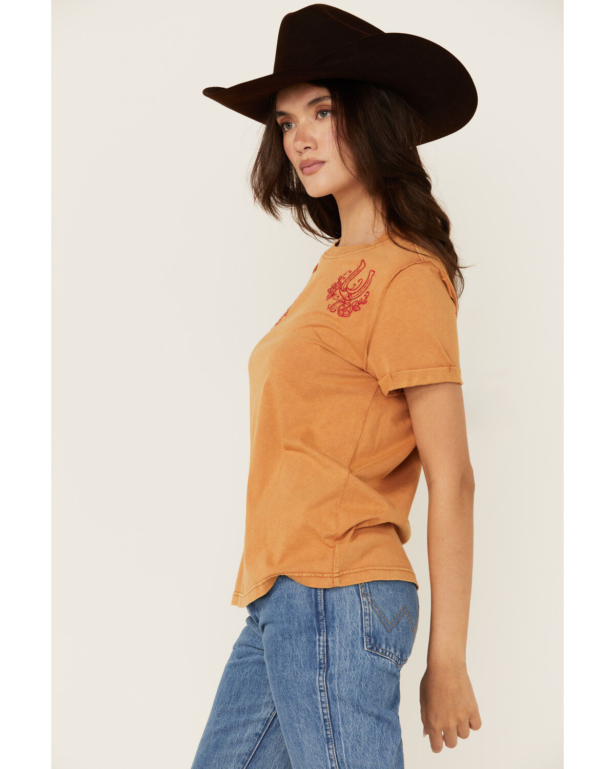 Blue B Women's Western Motif Short Sleeve Graphic Tee