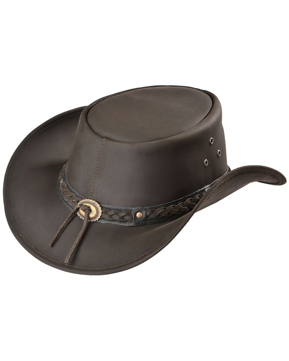 Outback Trading Men's Wagga Wagga Leather Hat