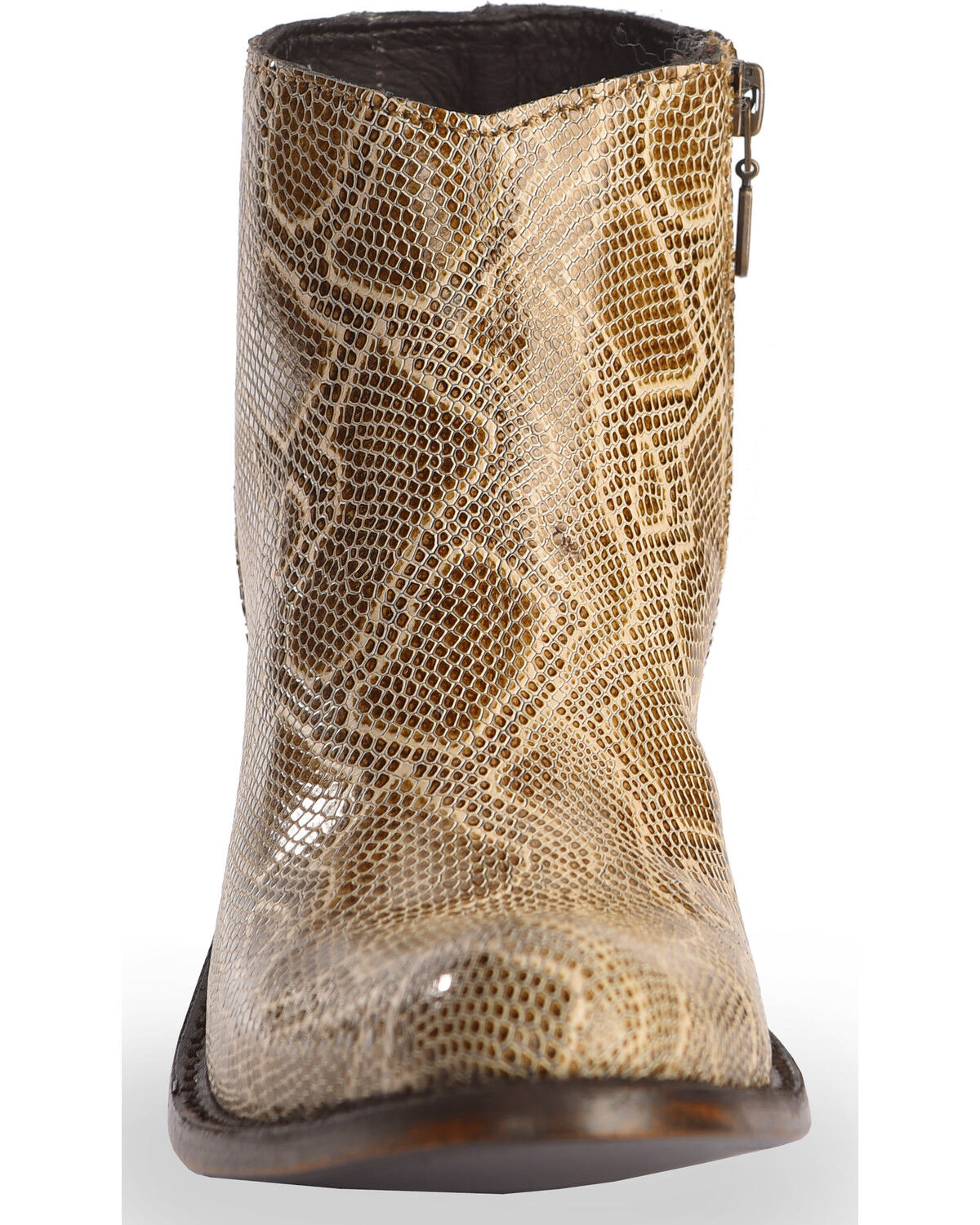 Liberty Black Women's Breton Snake Print Booties - Round Toe