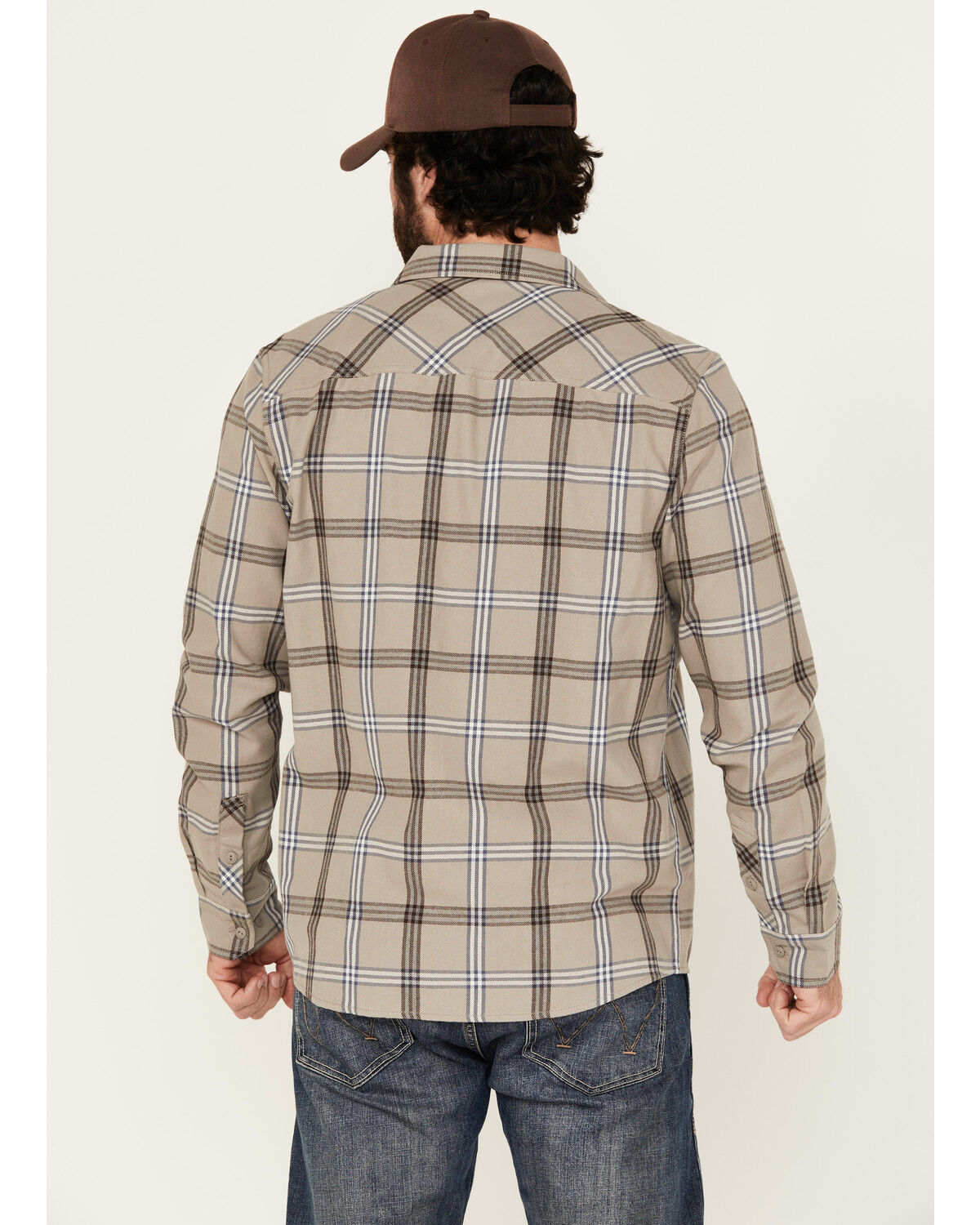 Brothers and Sons Men's Johnson Plaid Print Long Sleeve Button-Down Western Shirt