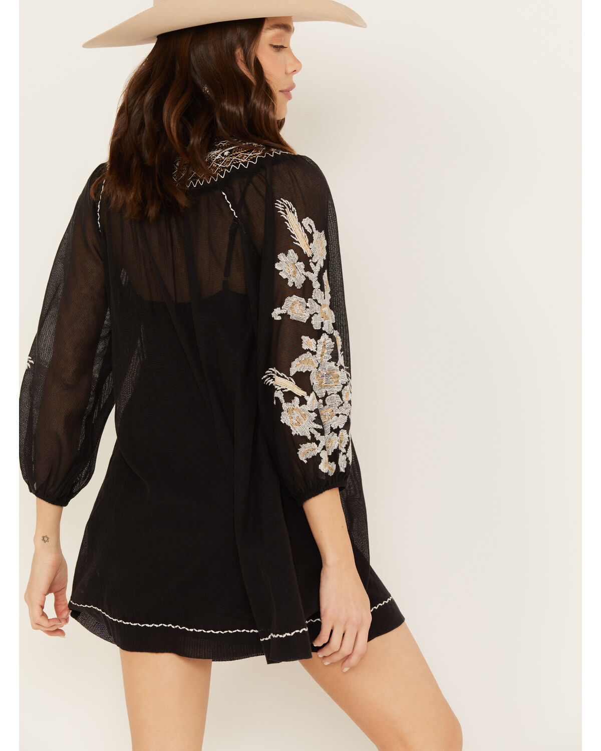 Shyanne Women's Gauze Embroidered Mini Dress