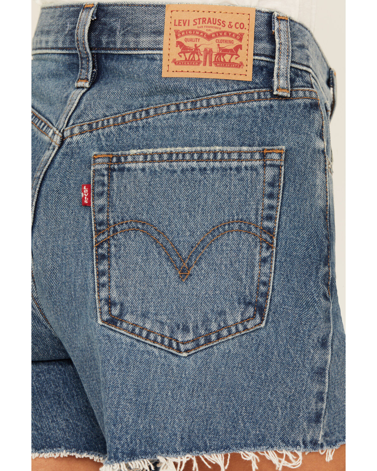 Levi's Women's Medium Wash Call It A Good Day High Waisted Mom Shorts