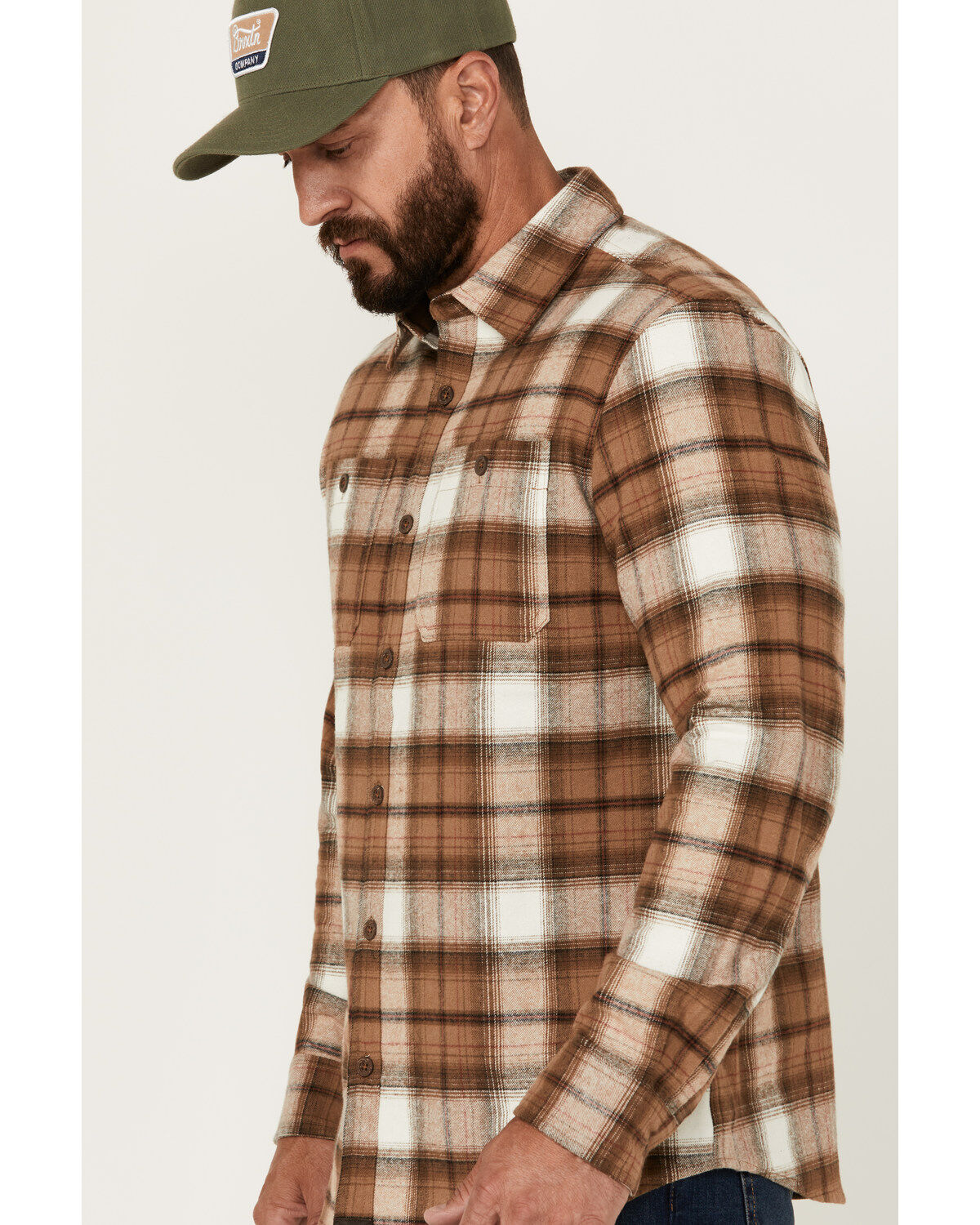 Dakota Grizzly Men's Grant Plaid Print Long Sleeve Button-Down Western Shirt