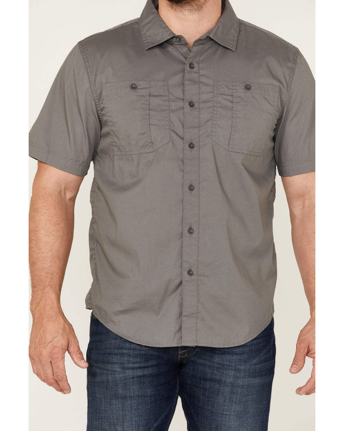 Brixton Men's Charter Solid Utility Button Down Western Shirt