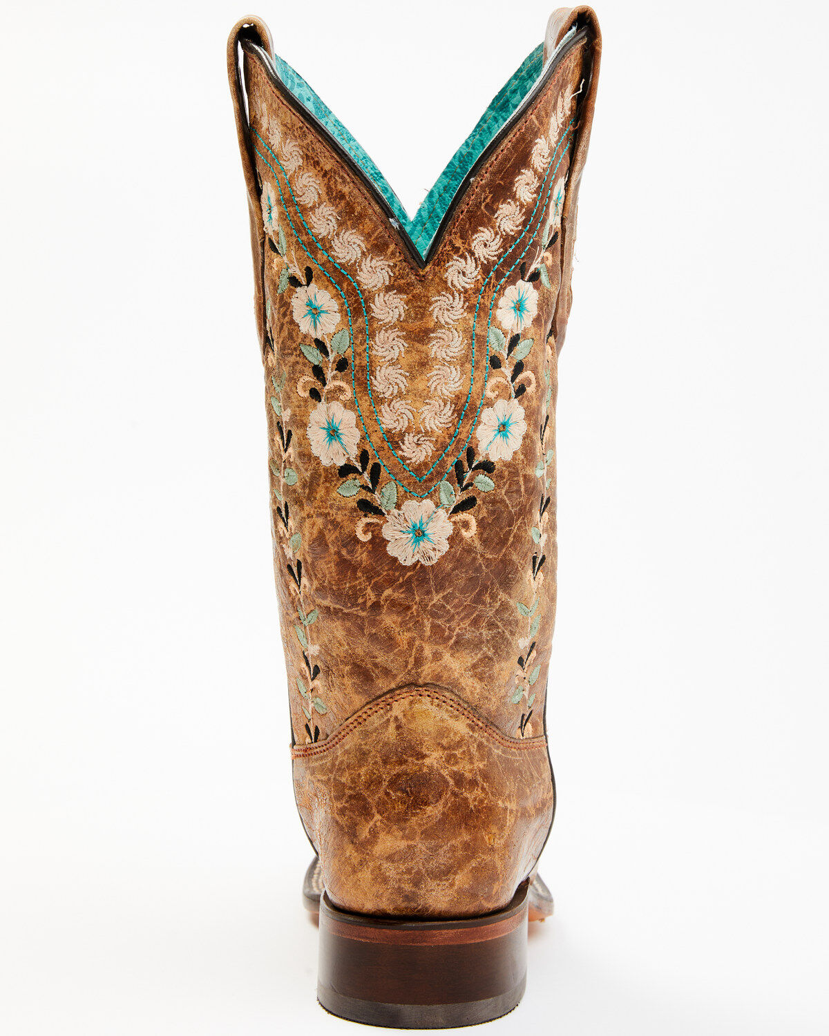 Corral Women's Floral Blacklight Western Boots - Square Toe