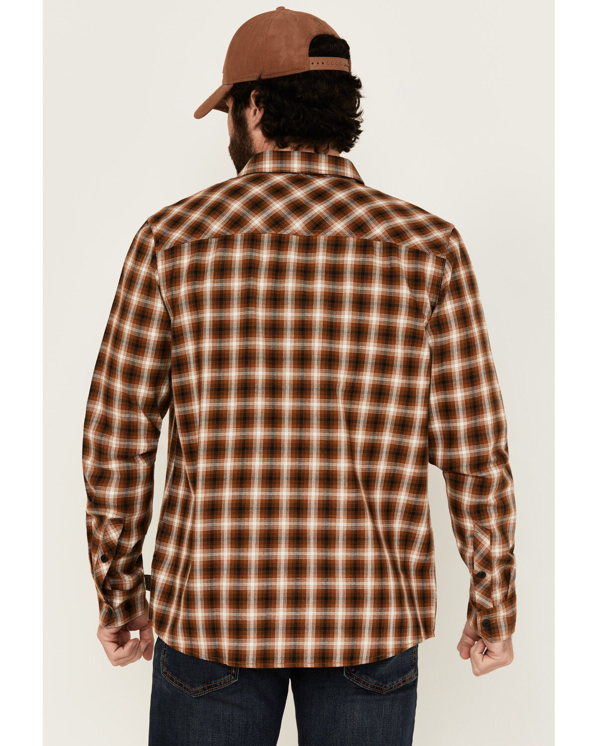 Brothers and Sons Men's Dorado Plaid Print Long Sleeve Button-Down Western Shirt