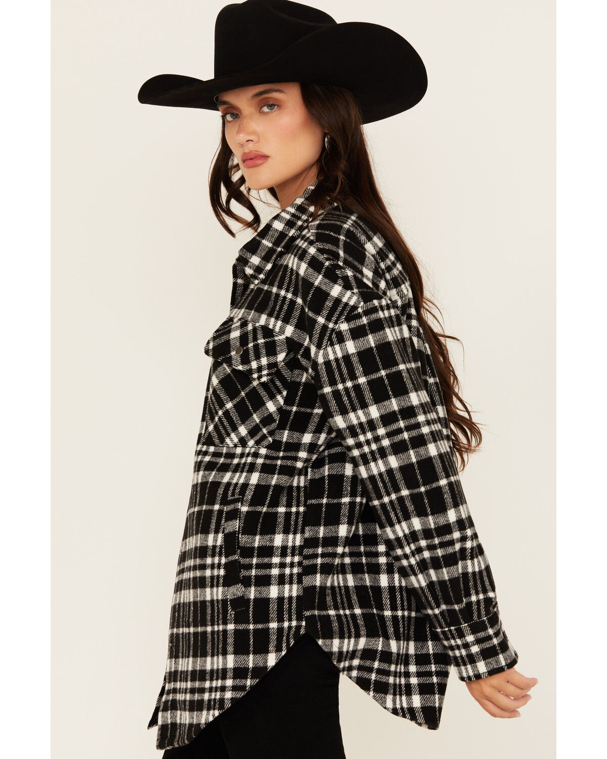 Fornia Women's Plaid Print Shacket