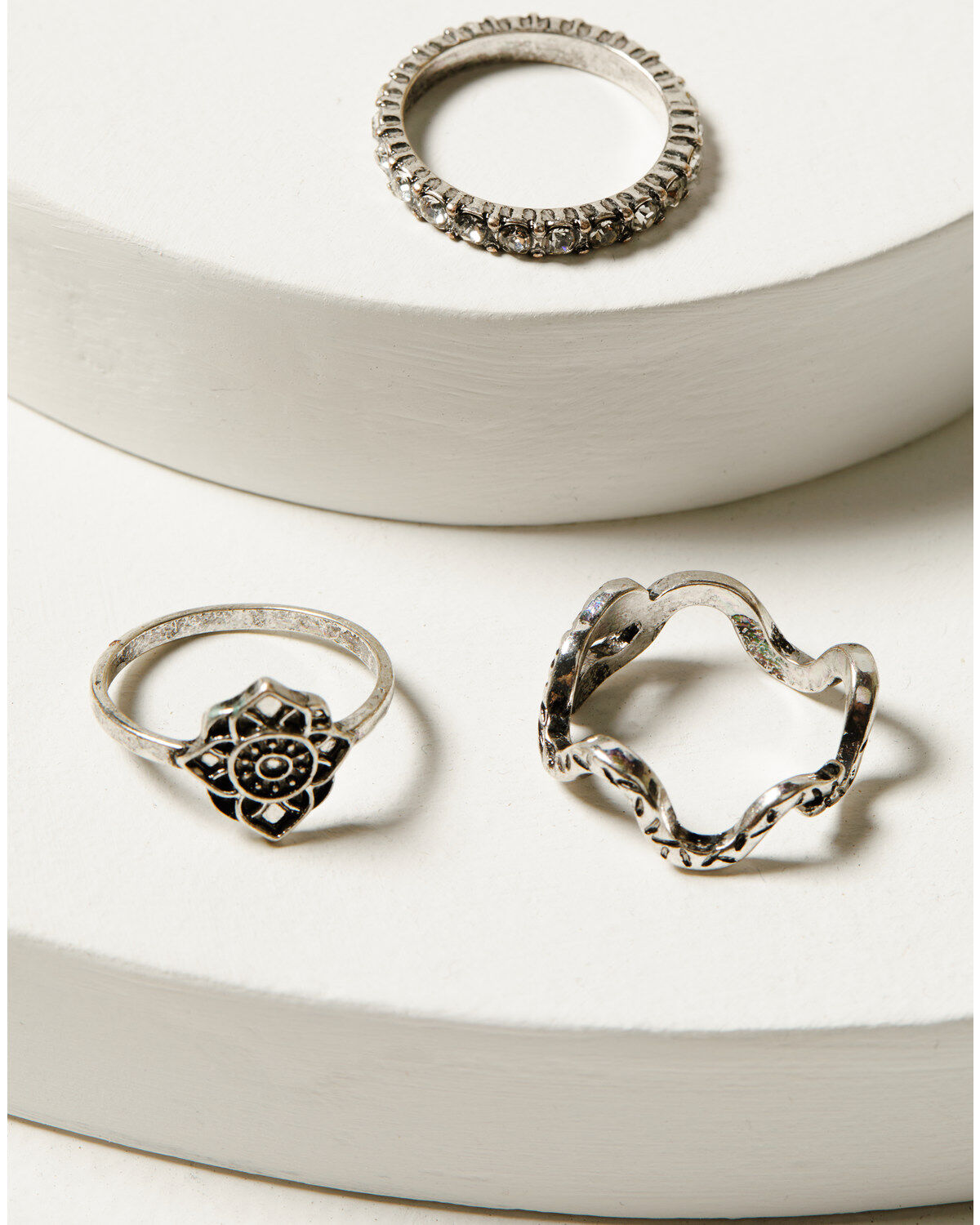Shyanne Women's Snake, Stone and Rhinestone Ring Set - 5 Piece