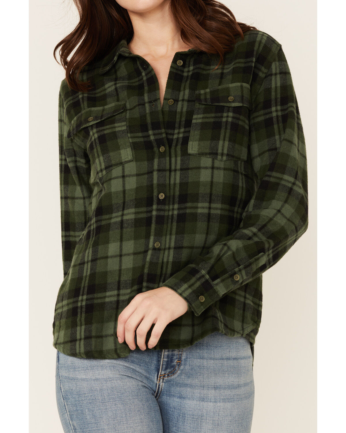 United By Blue Women's Plaid Responsible Button Down Western Flannel Shirt