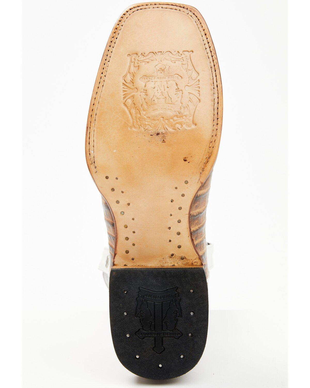 Tanner Mark Men's Caiman Print Western Boots - Broad Square Toe