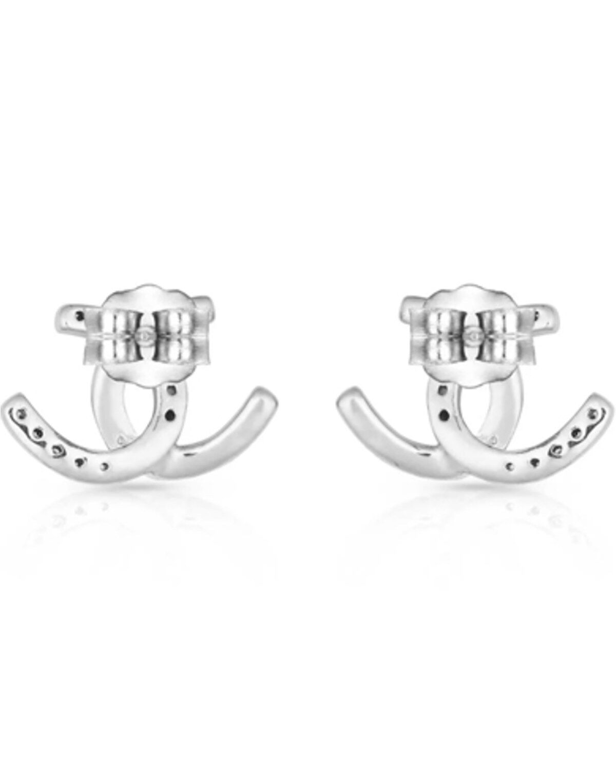 Montana Silversmiths Women's Horseshoe Happiness Post Earrings