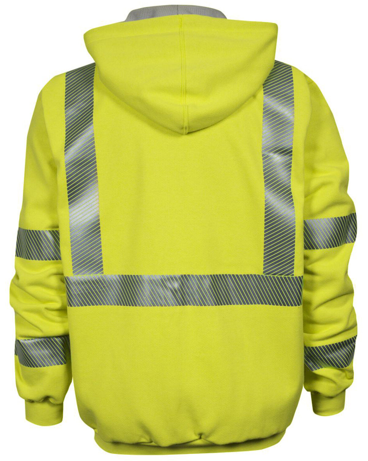 National Safety Apparel Men's FR Vizable Hi-Vis Waffle Weave Zip Front Work Sweatshirt- Tall