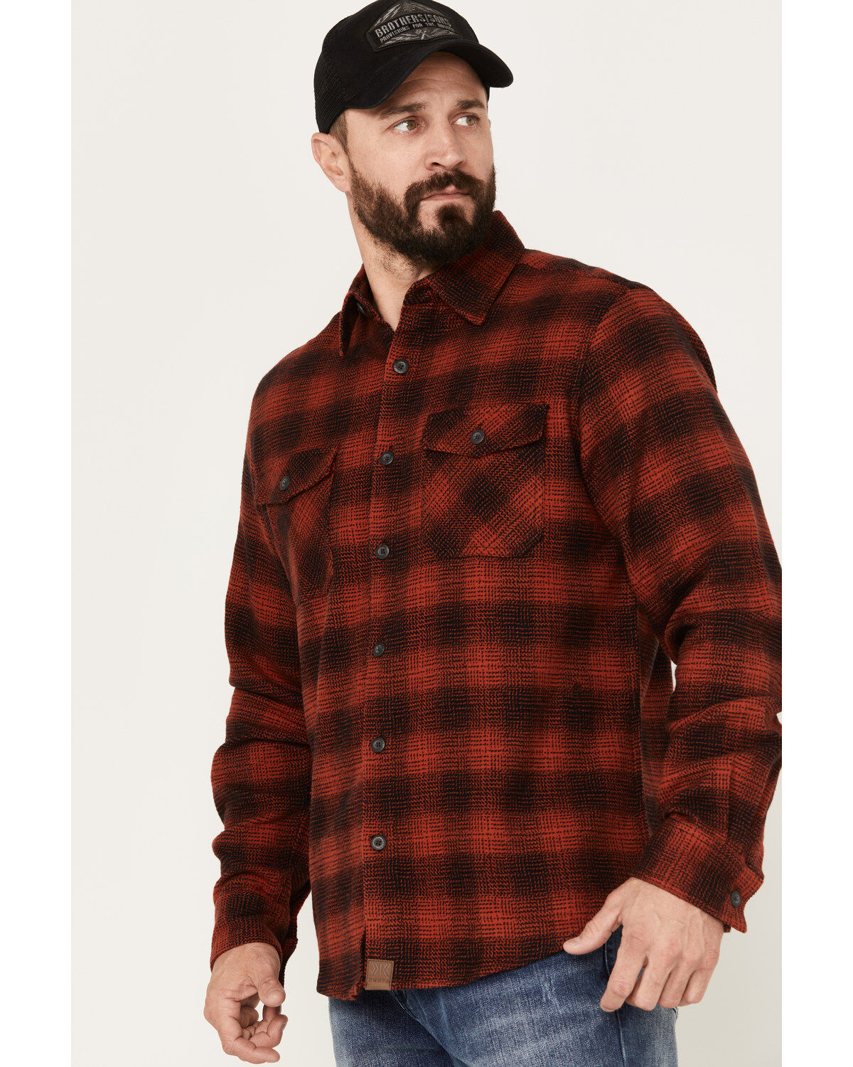 Dakota Grizzly Men's Briggs Plaid Print Button Down Heavy Western Flannel Shirt