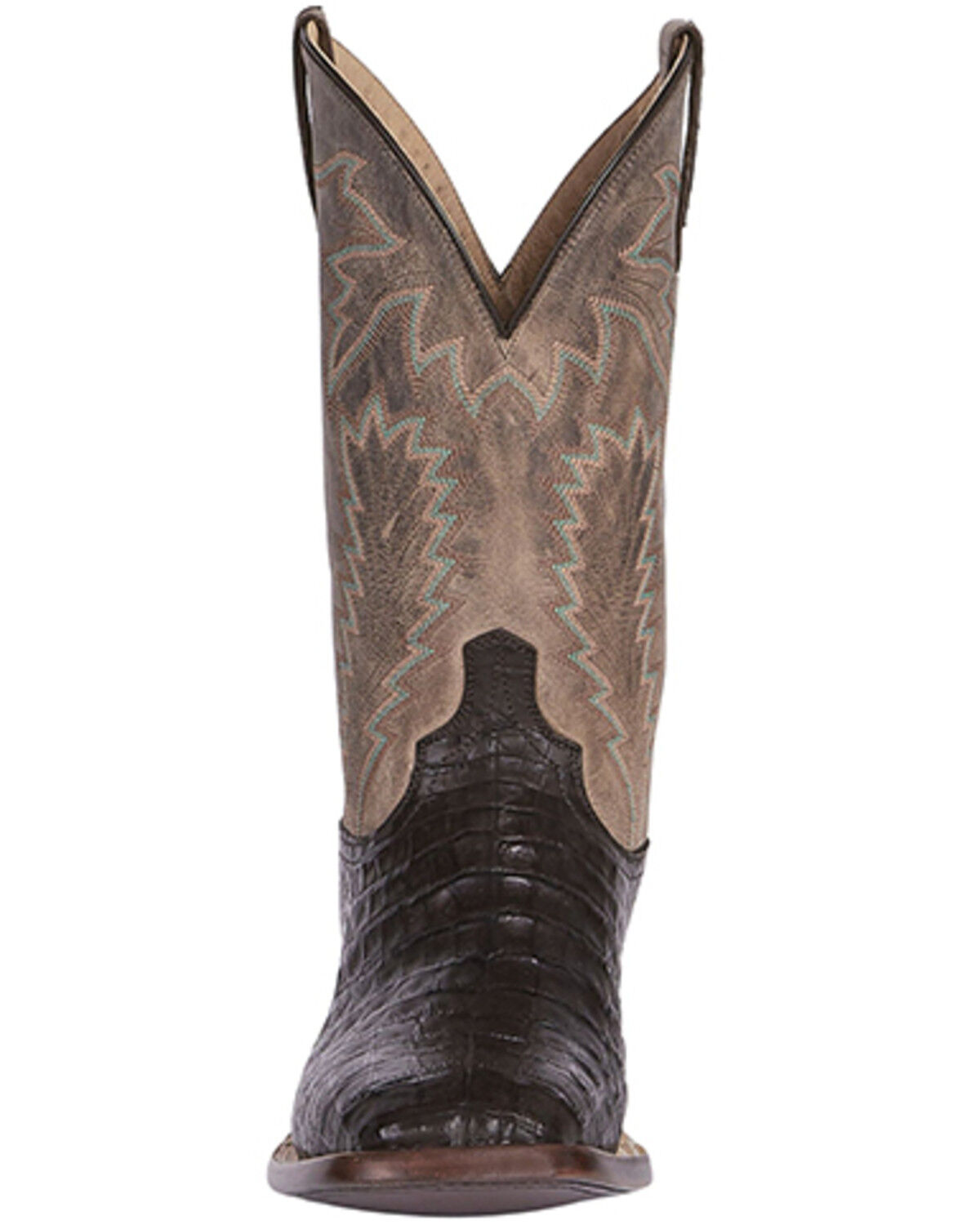 Lucchese Men's Wyatt Exotic Caiman Western Boots - Broad Square Toe