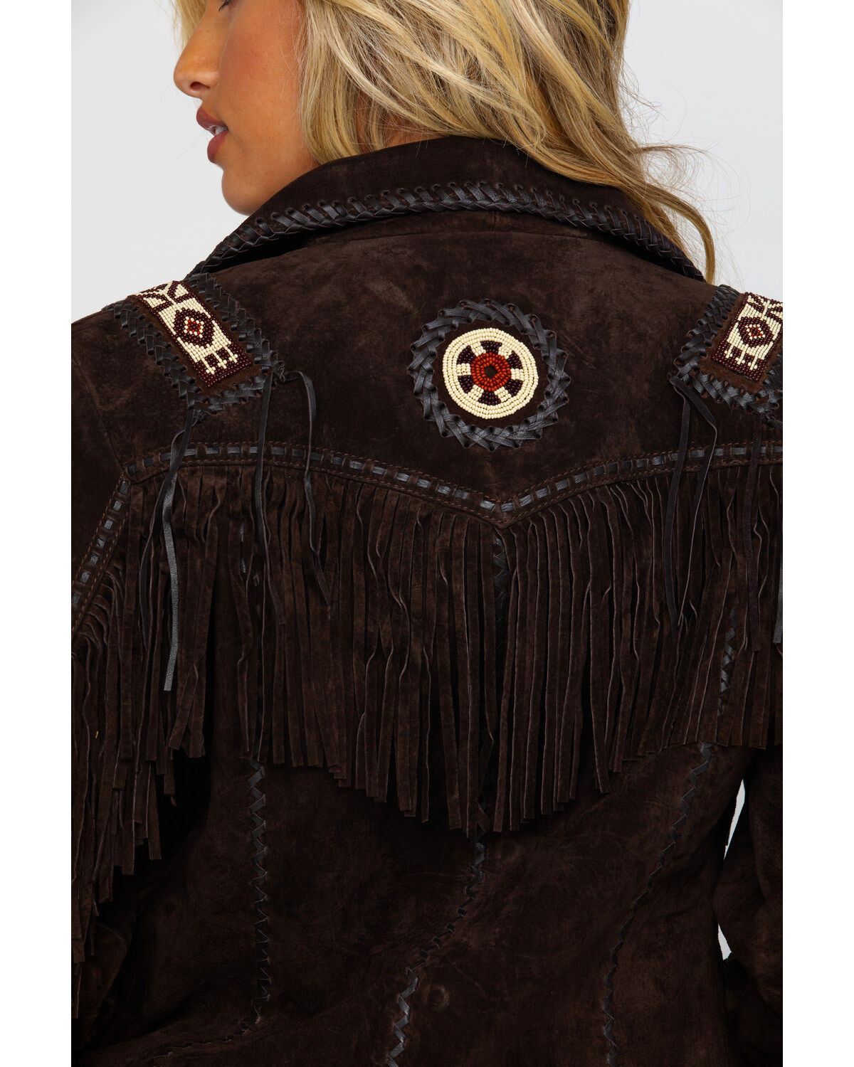 Scully Women's Boar Suede Beaded Fringe Jacket
