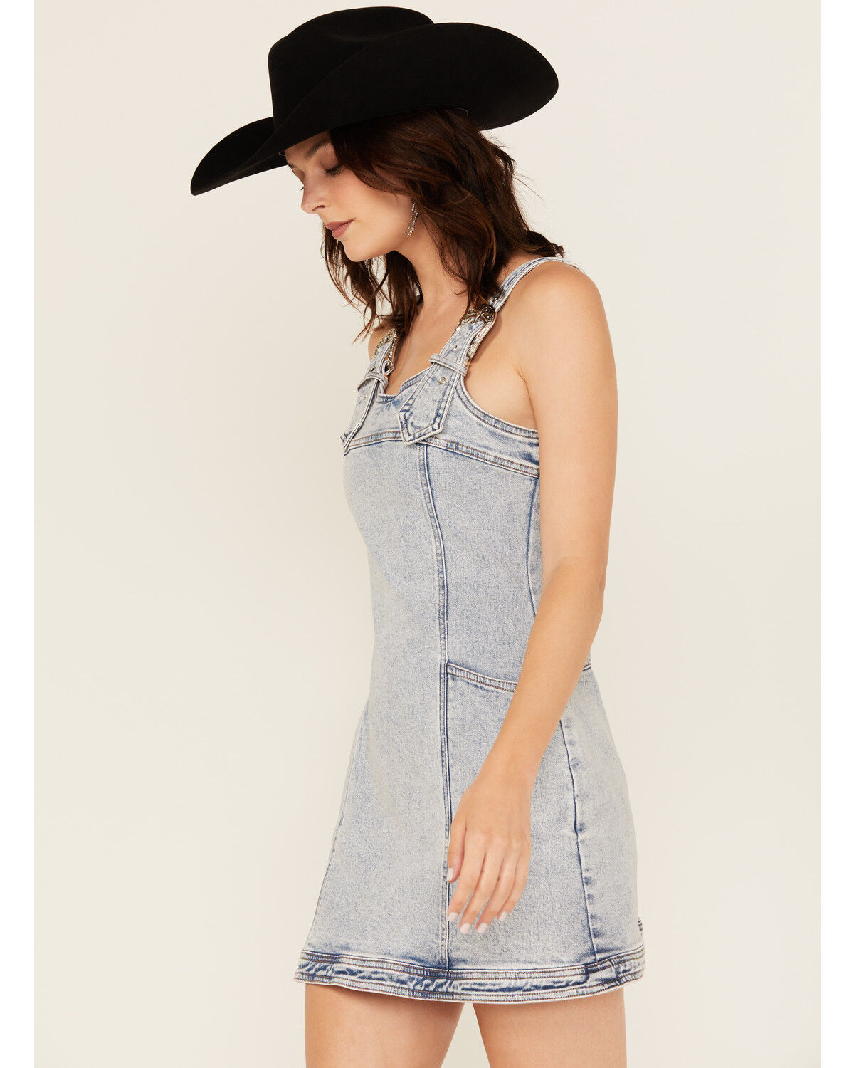 Blue B Women's Buckle Sleeveless Mini Dress