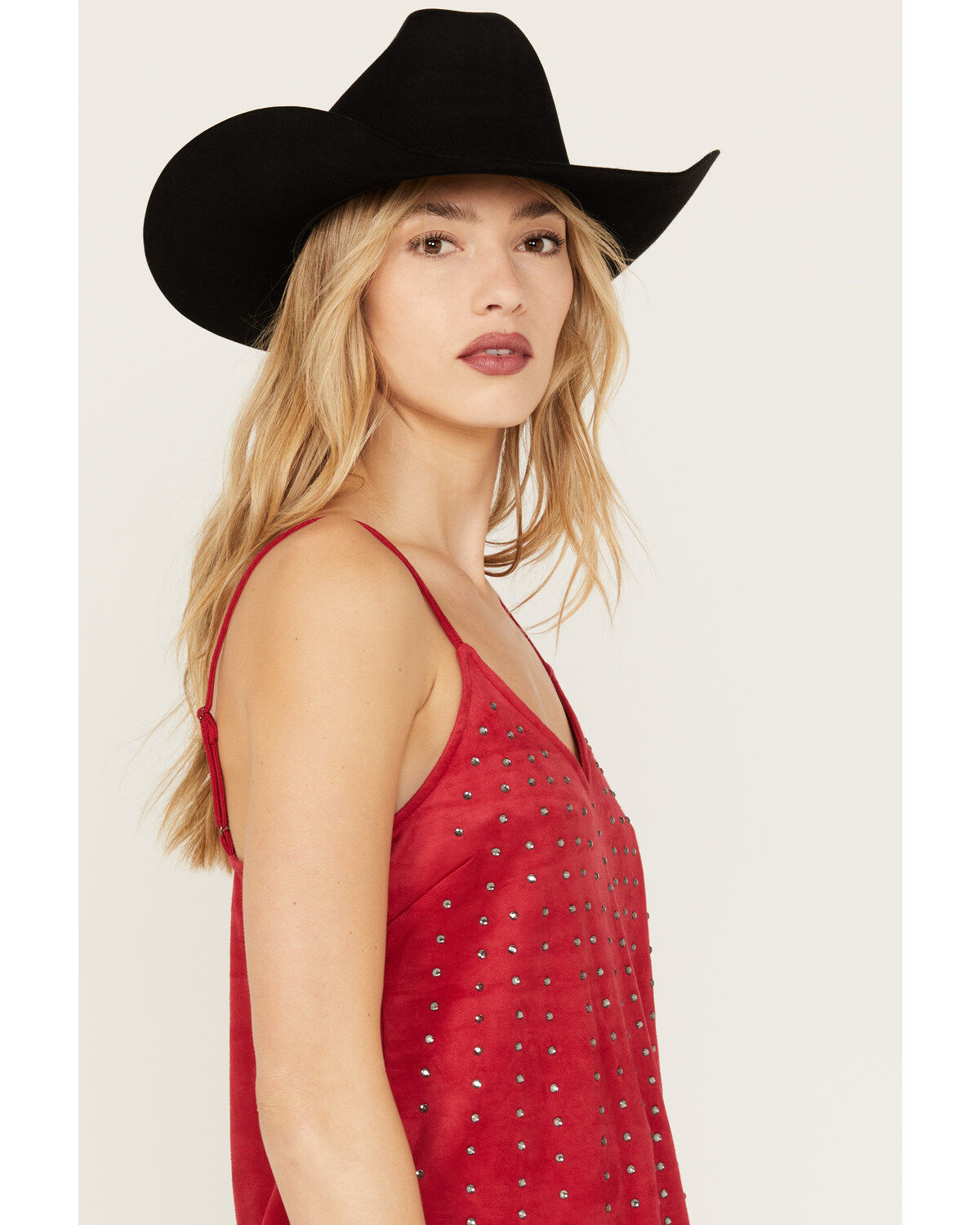 Vocal Women's Studded Faux Suede Cami Top