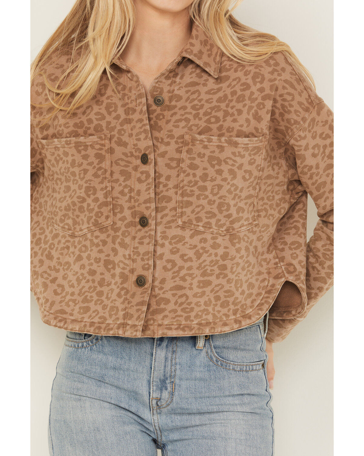 White Crow Women's Leopard Print Button-Down Shacket
