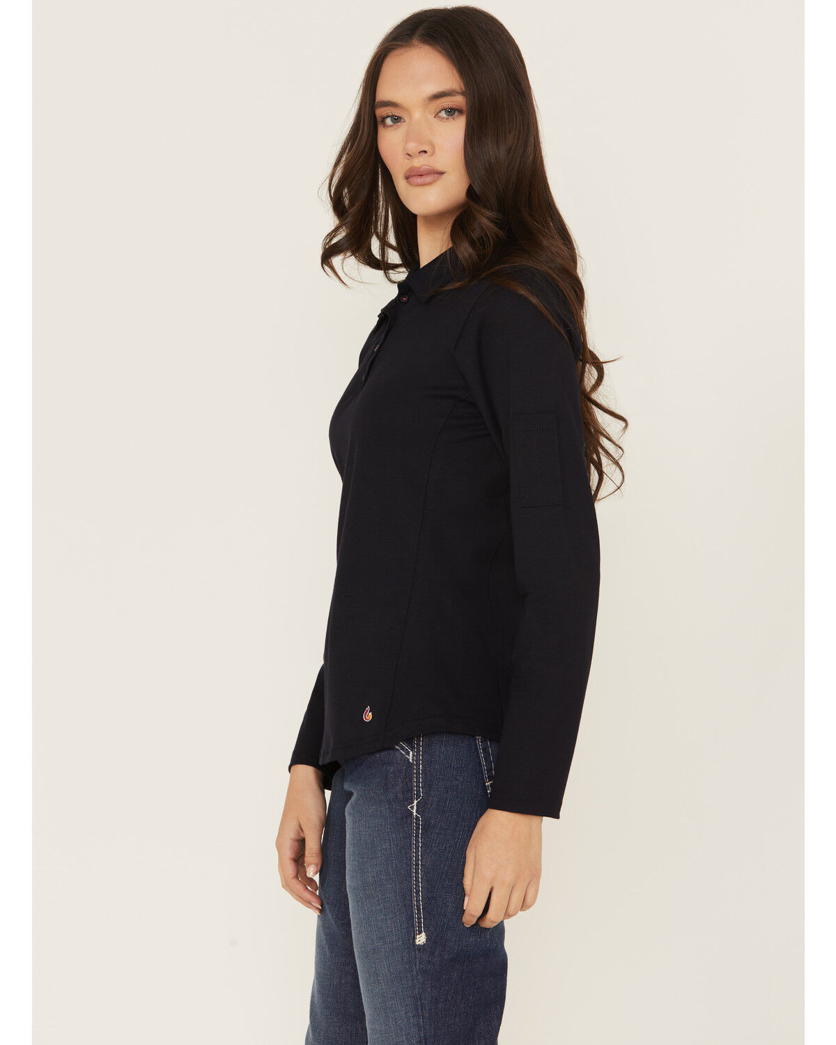 Lapco Women's FR Solid Long Sleeve Polo Work Shirt