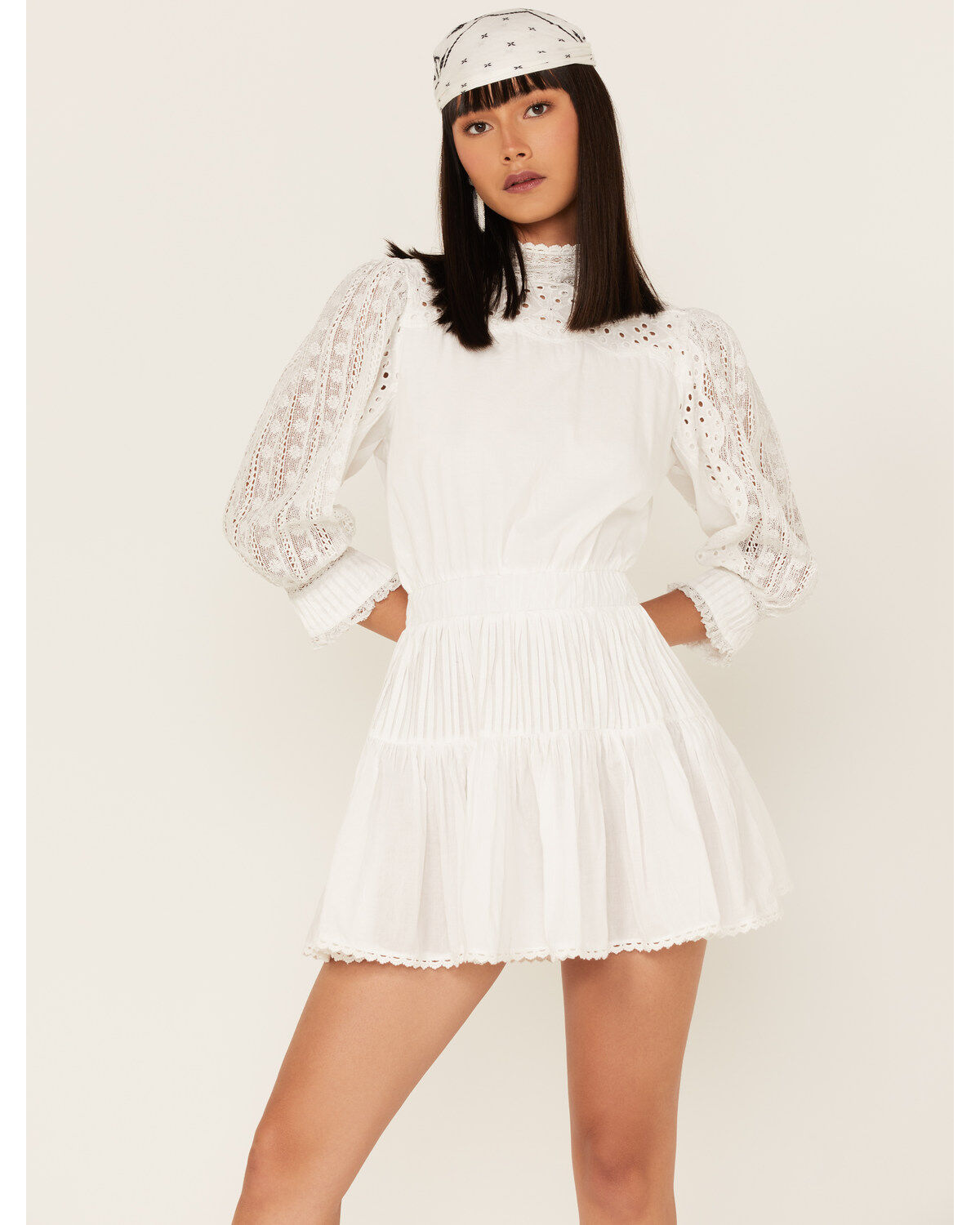 Maia Bergman Women's Nao Lace Tiered Mini Dress