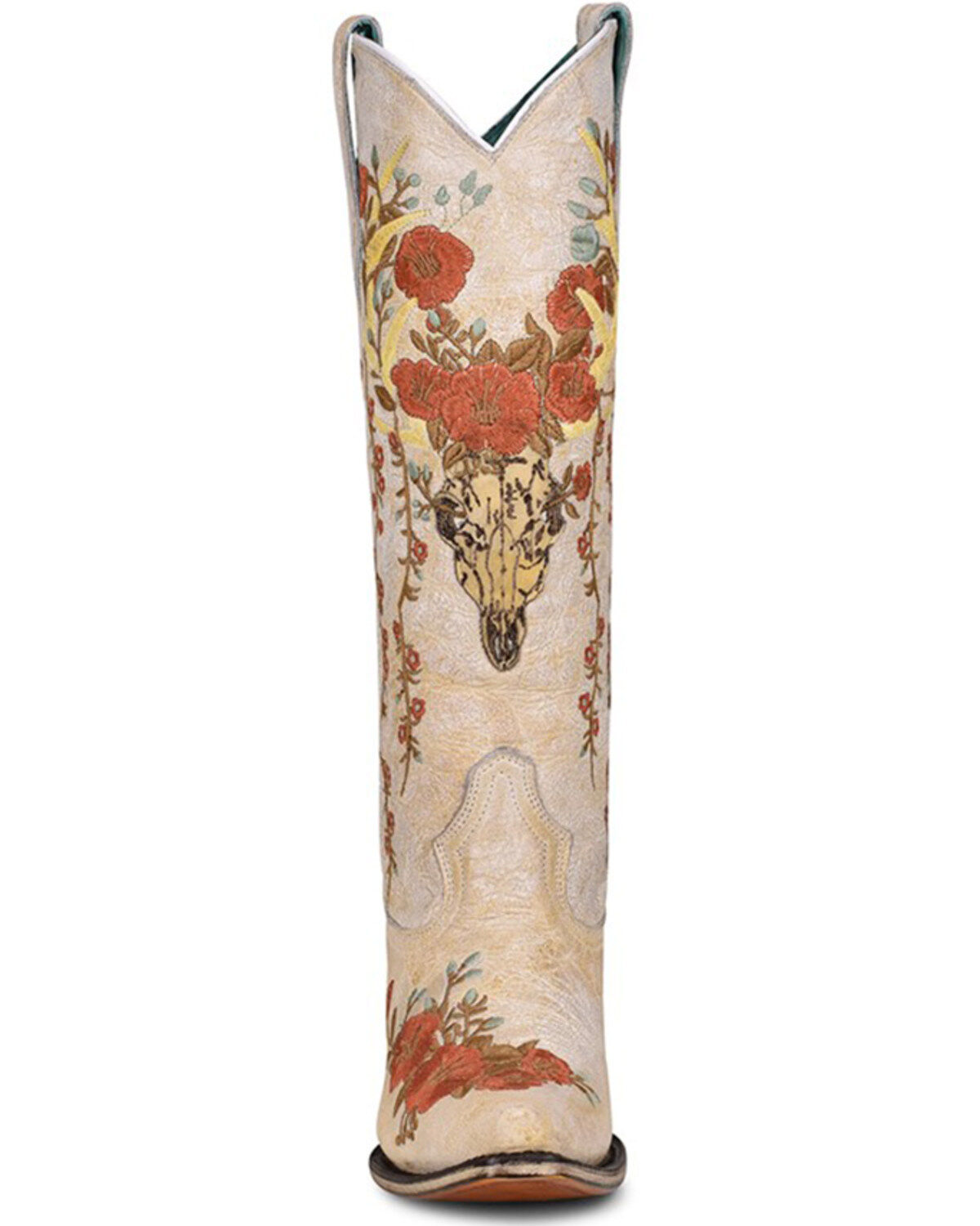 Corral Women's Floral & Deer Embroidered Western Boots - Snip Toe