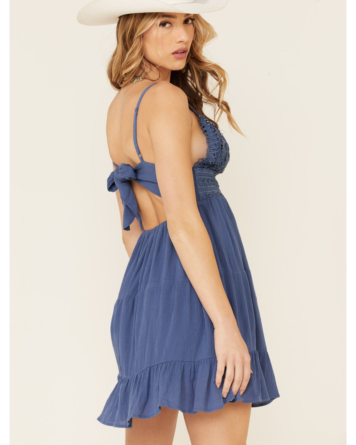 Tempted Women's Crochet Top Mini Dress