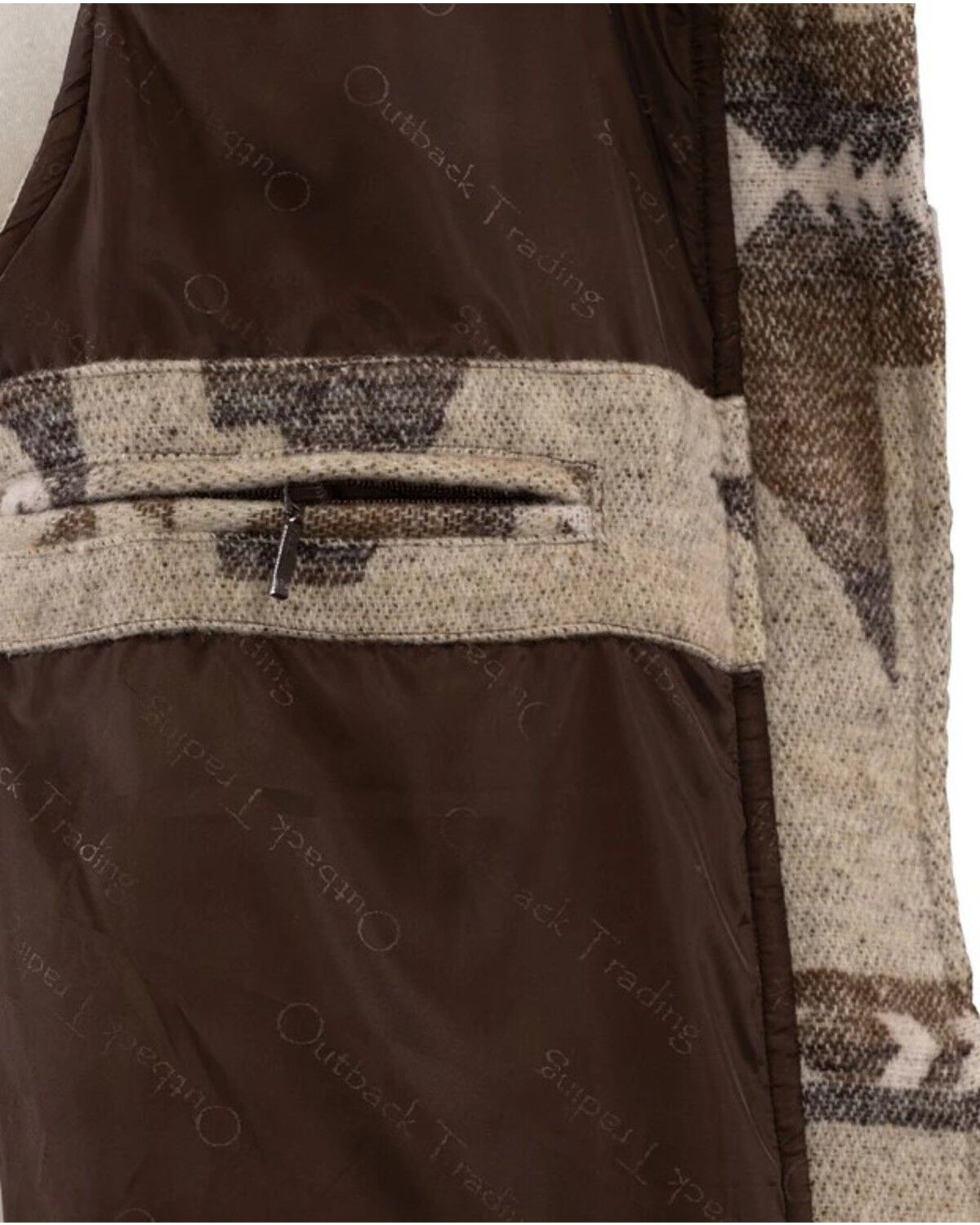 Outback Trading Co Women's Rosalie Southwestern Print Zip-Up Vest - Plus